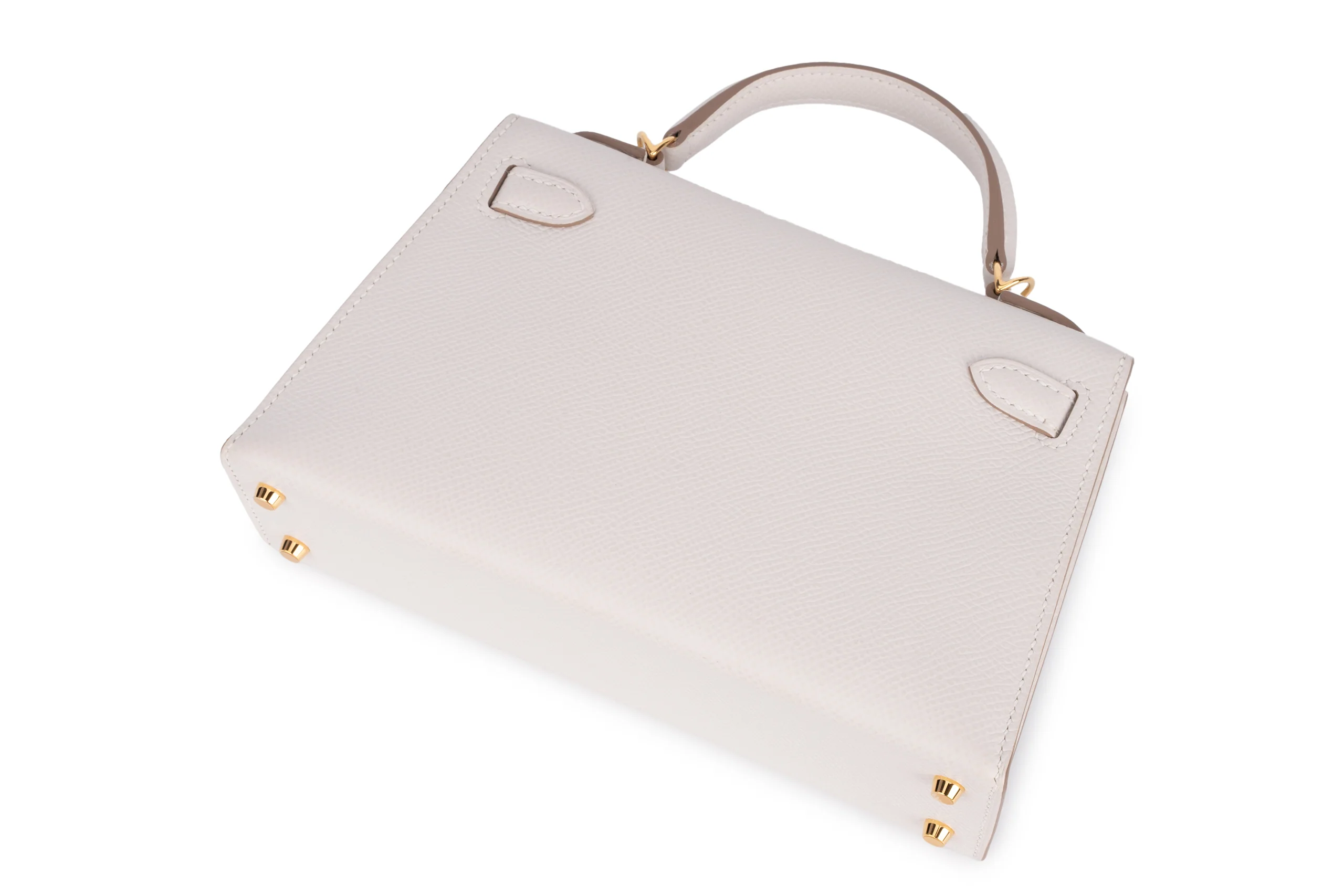 Hermès  Mini Kelly			Epsom	Gris Pale	GHW - Image 12