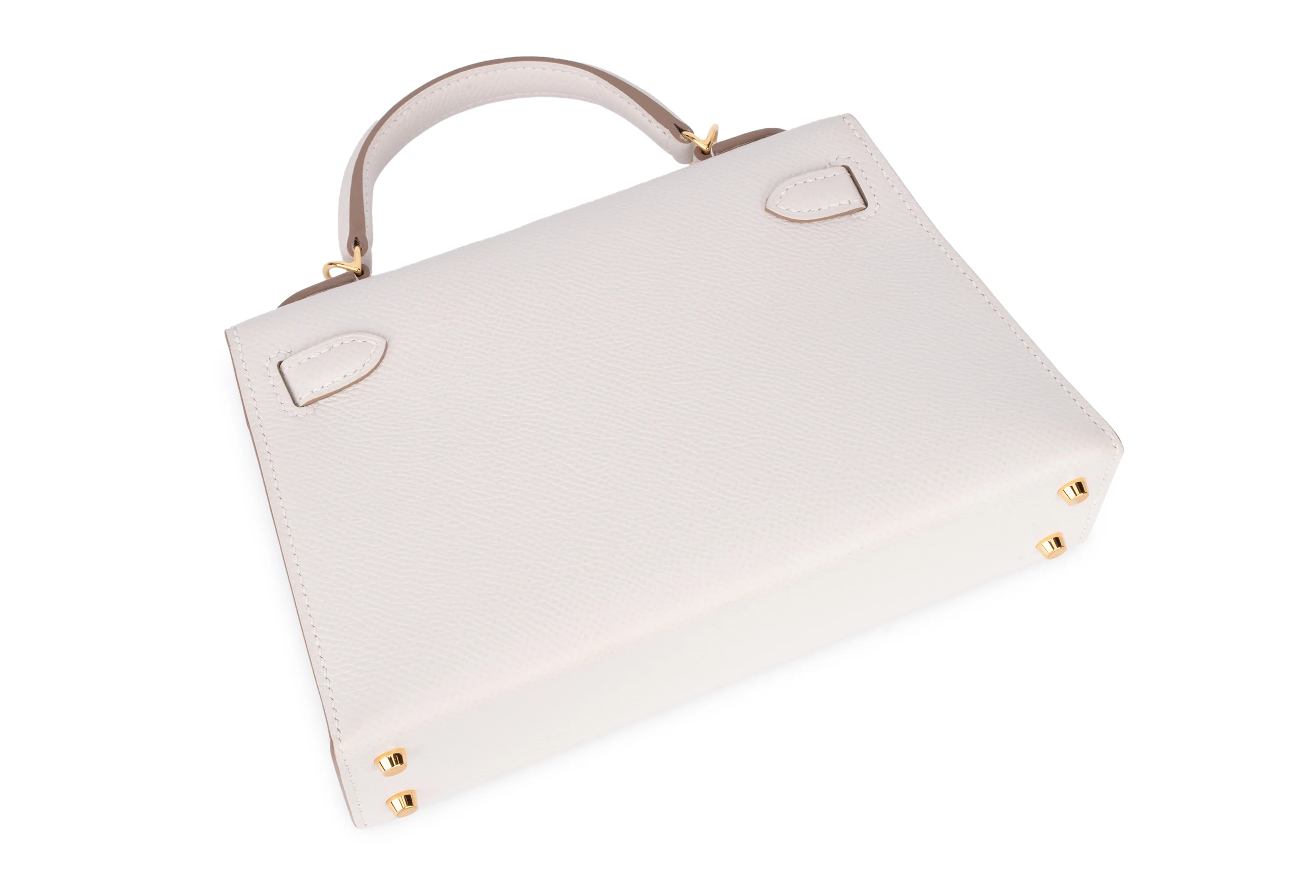 Hermès  Mini Kelly			Epsom	Gris Pale	GHW - Image 13