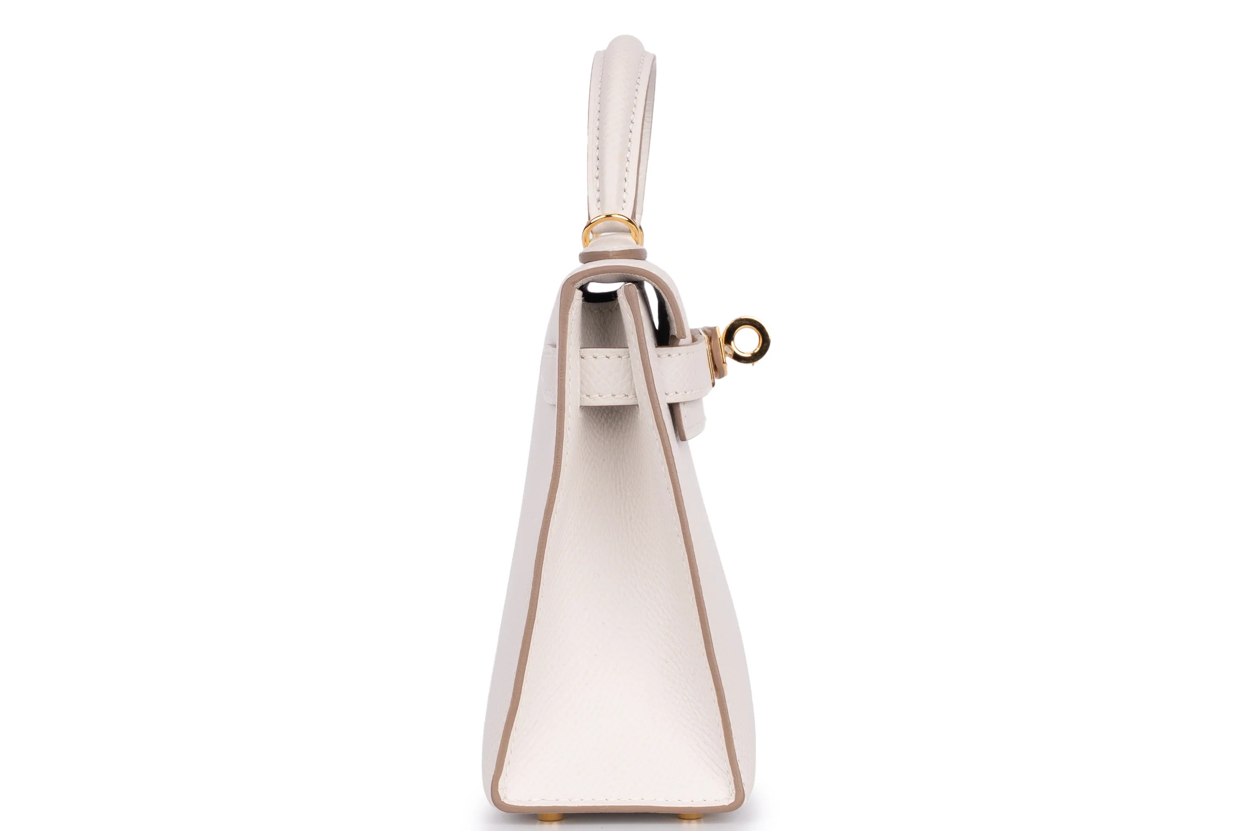 Hermès  Mini Kelly			Epsom	Gris Pale	GHW - Image 5