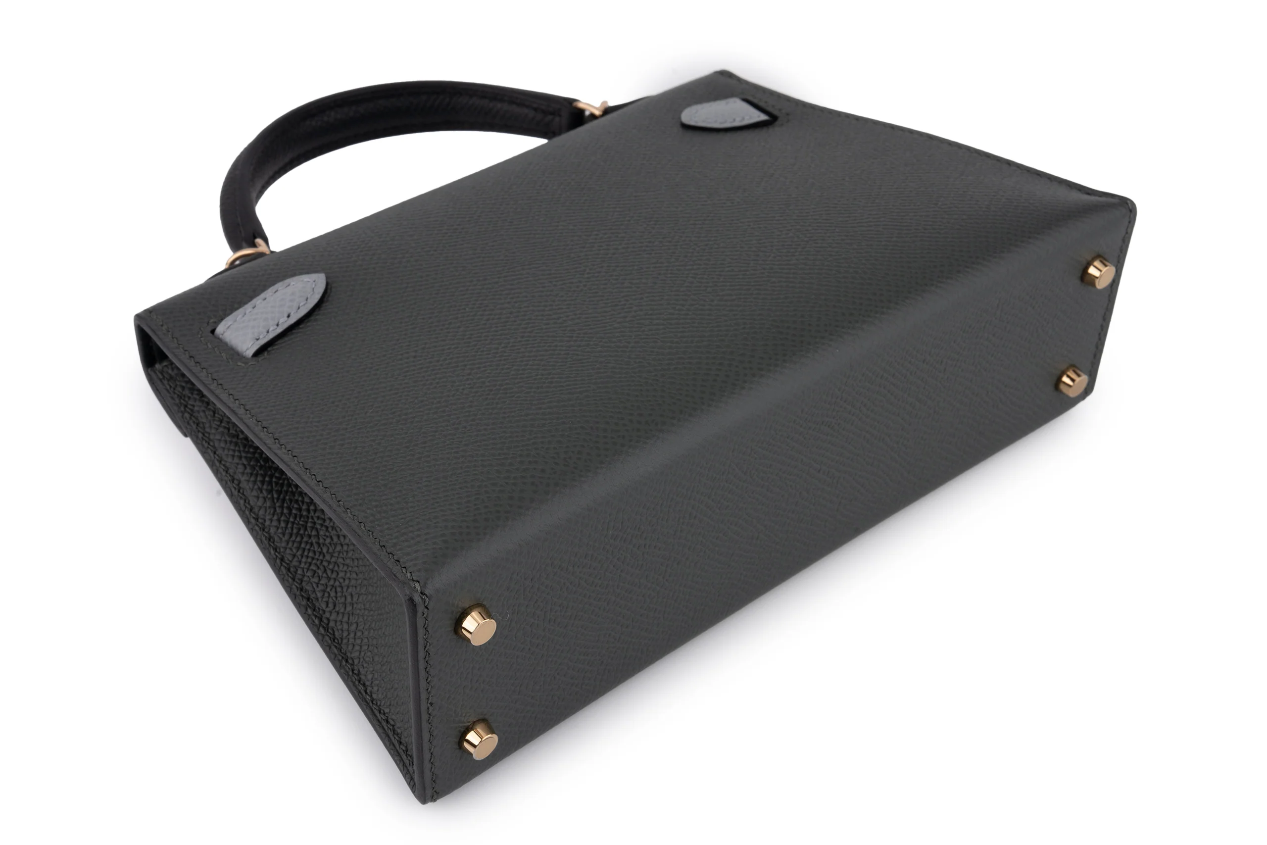 Hermès Mini Kelly		Epsom	Mangrove/Gris Pantin/Noir 	PBHW - Image 11