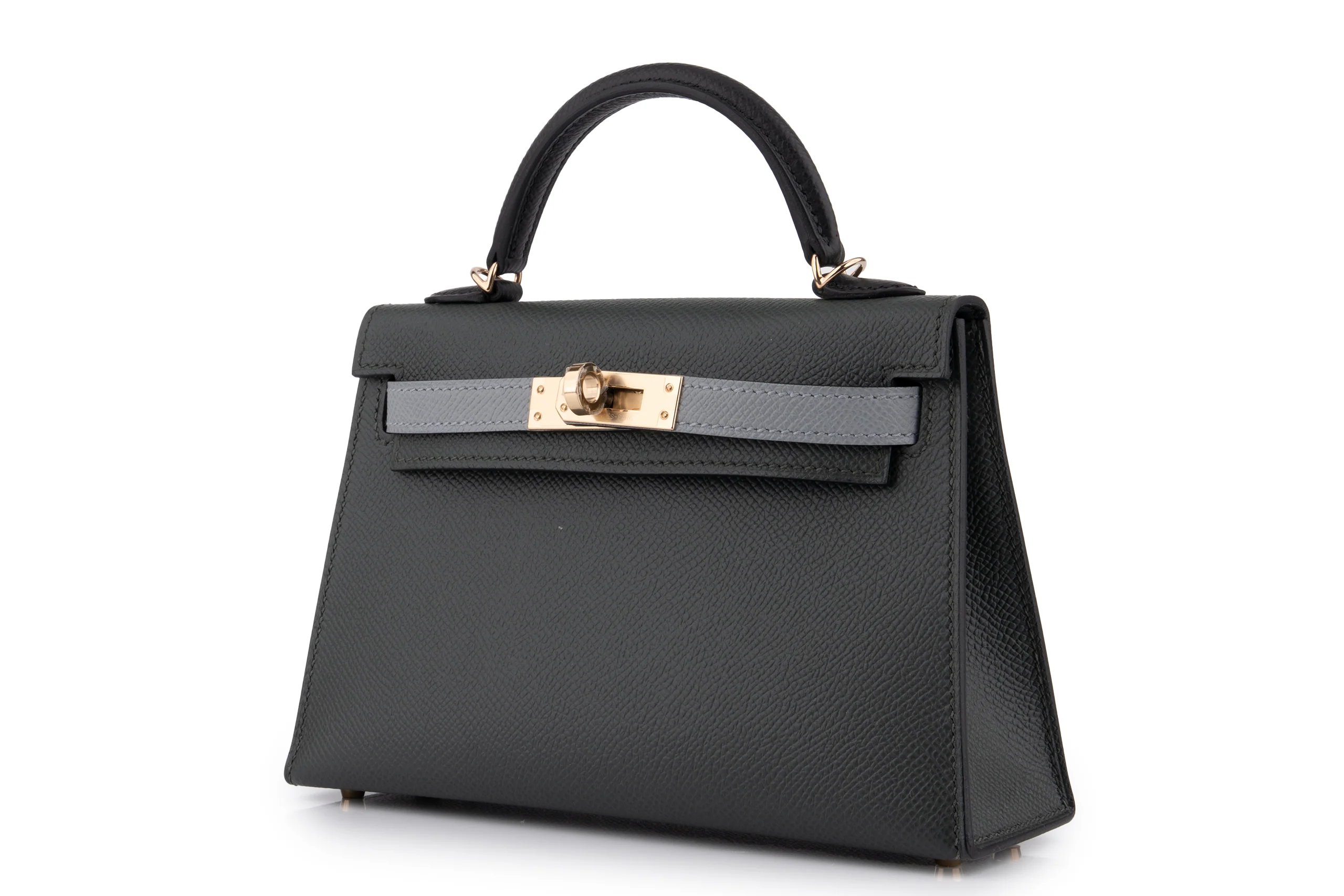 Hermès Mini Kelly		Epsom	Mangrove/Gris Pantin/Noir 	PBHW - Image 2