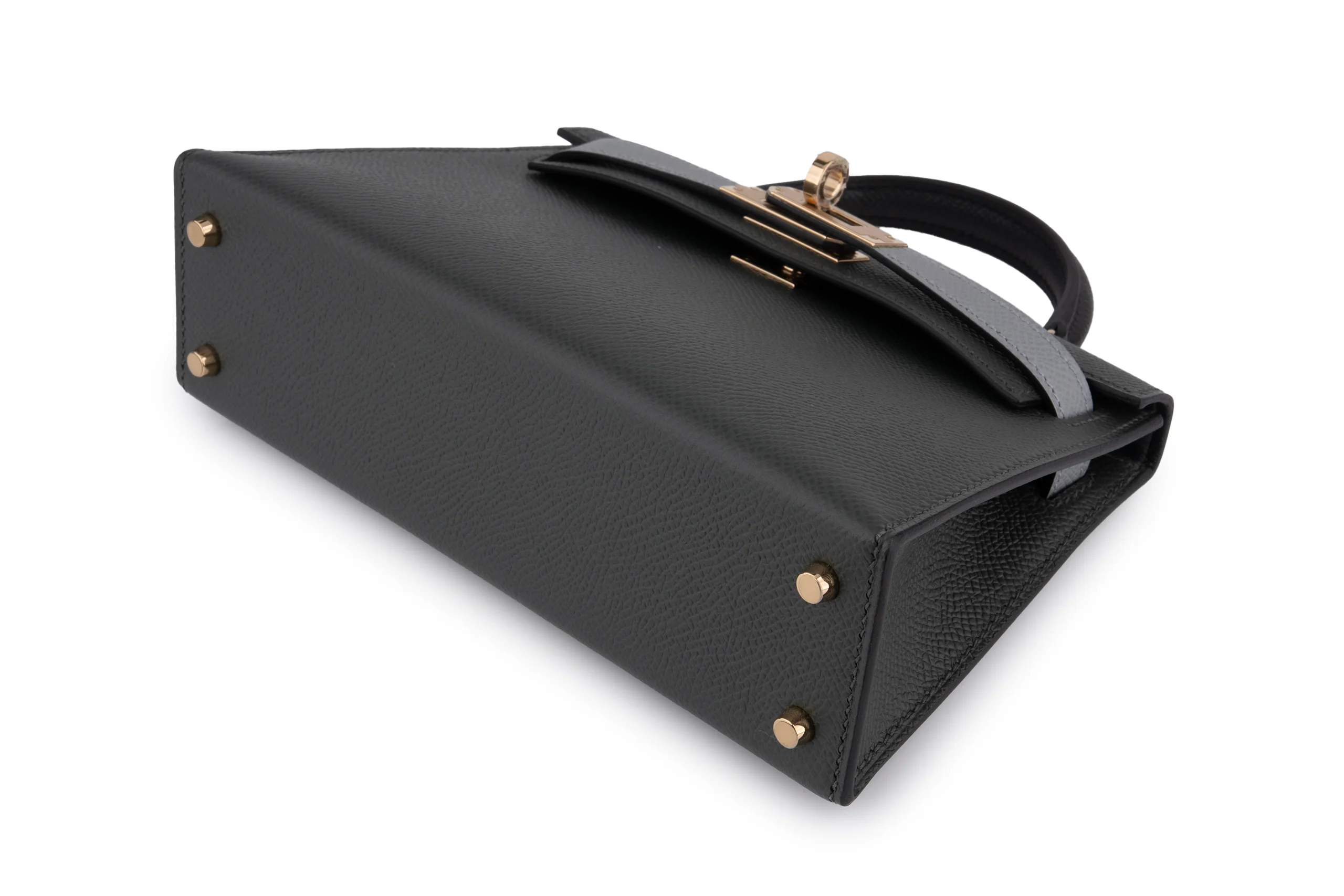Hermès Mini Kelly		Epsom	Mangrove/Gris Pantin/Noir 	PBHW - Image 8