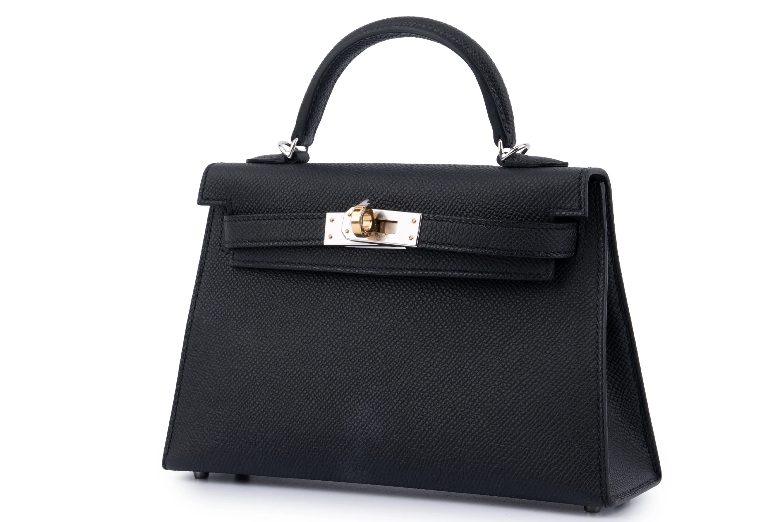 Hermès Mini Kelly		Epsom	Noir	Electrum  Hardware - Image 2
