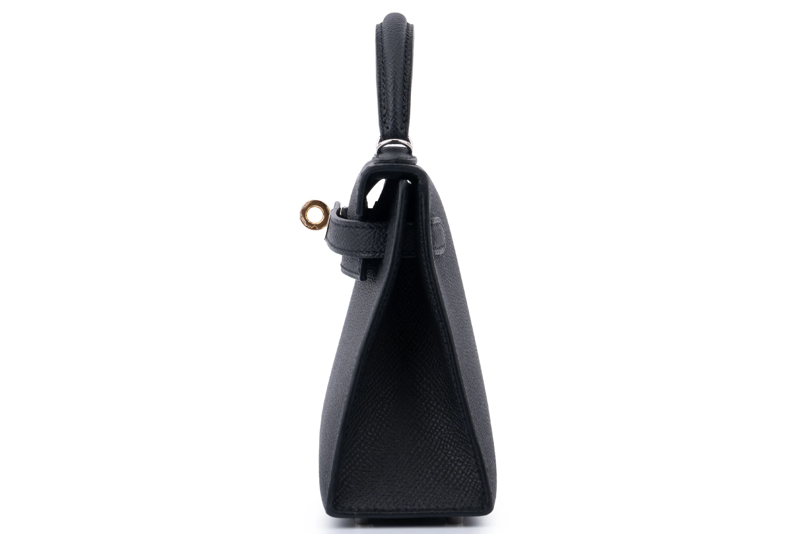 Hermès Mini Kelly		Epsom	Noir	Electrum  Hardware - Image 3