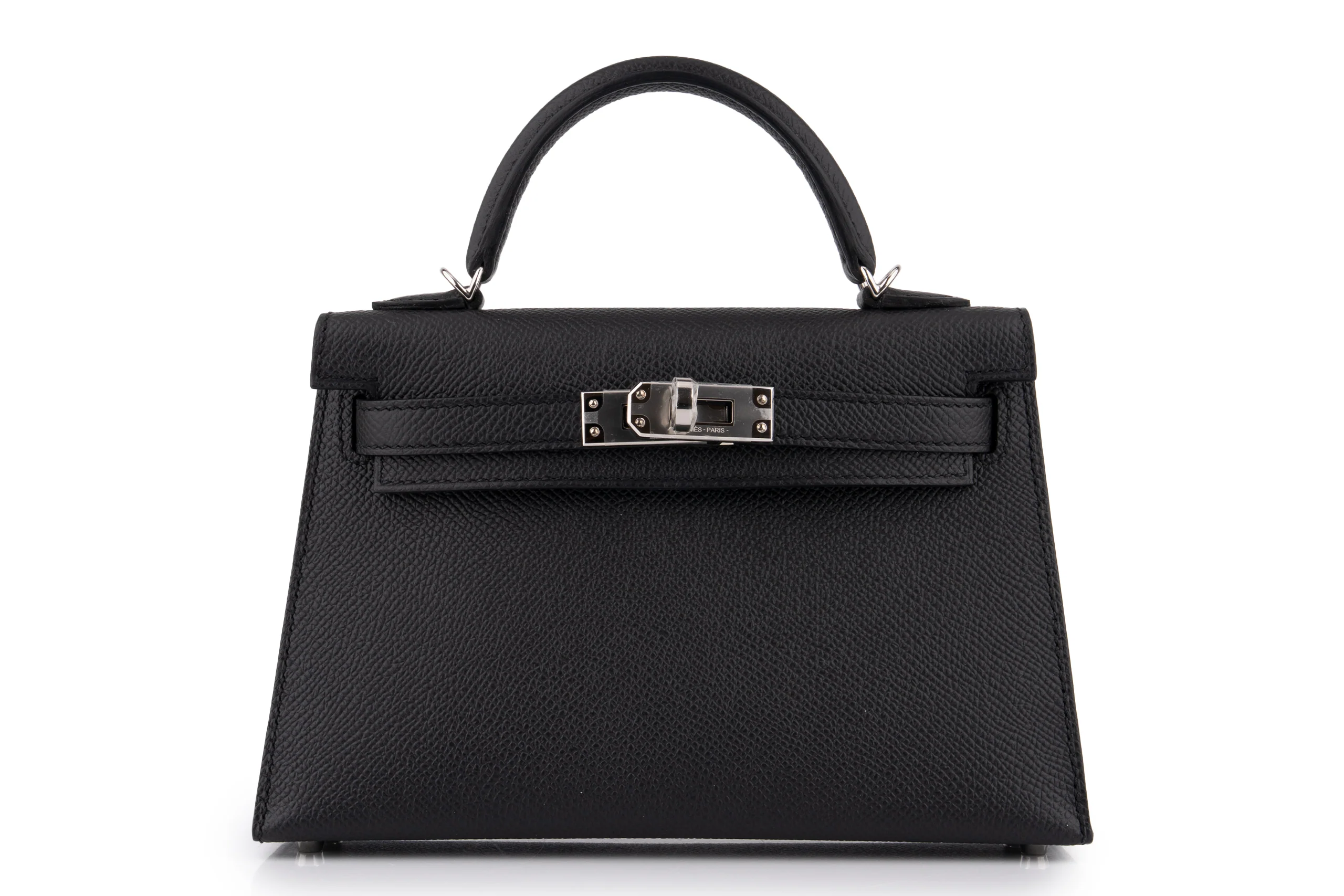 Hermès Mini Kelly 	Epsom	Noir 	PHW