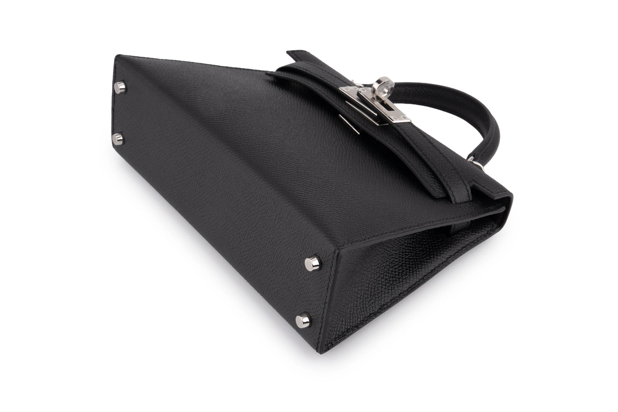 Hermès Mini Kelly 	Epsom	Noir 	PHW - Image 5