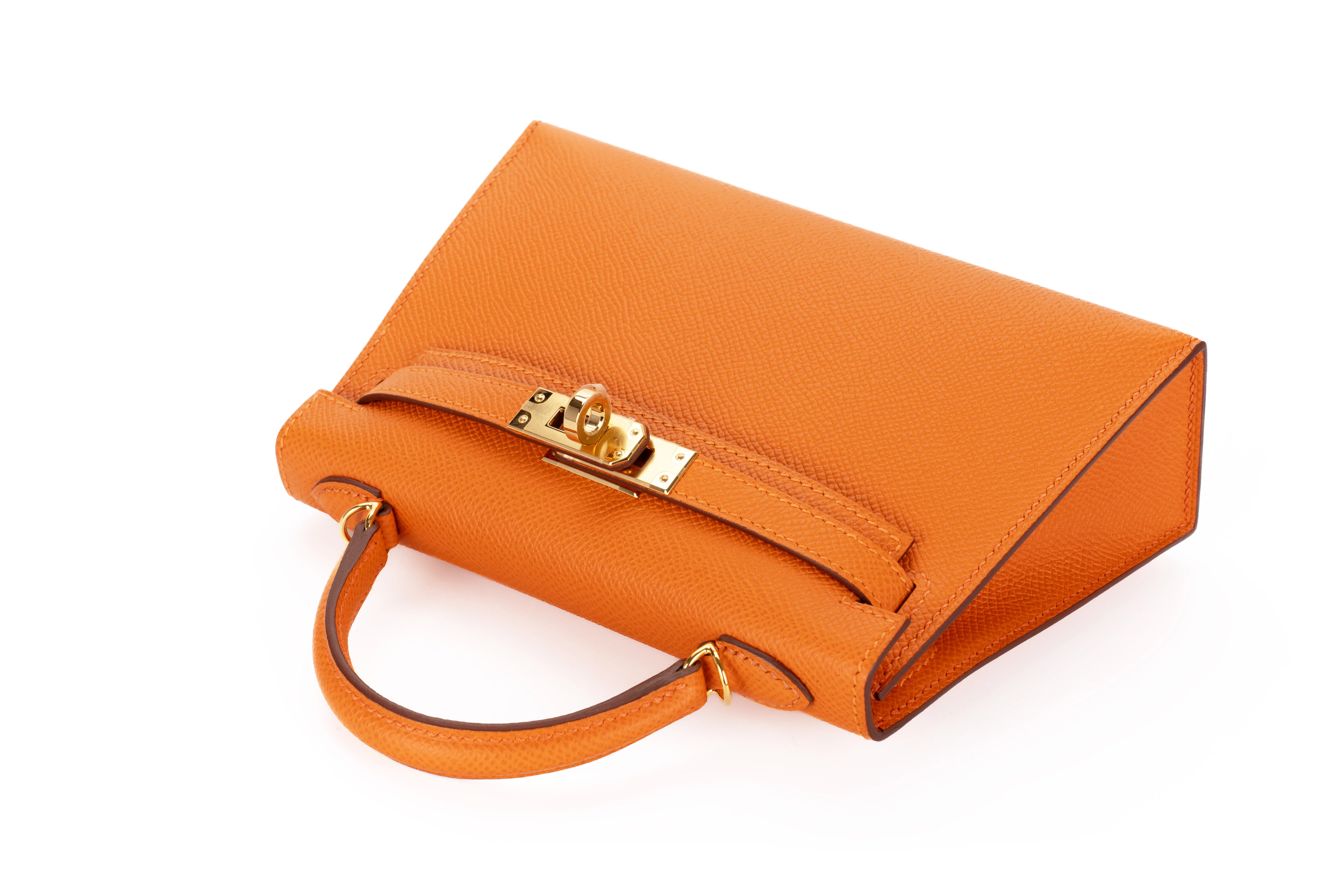Hermès Mini Kelly		Epsom	Orange H	GHW - Image 8