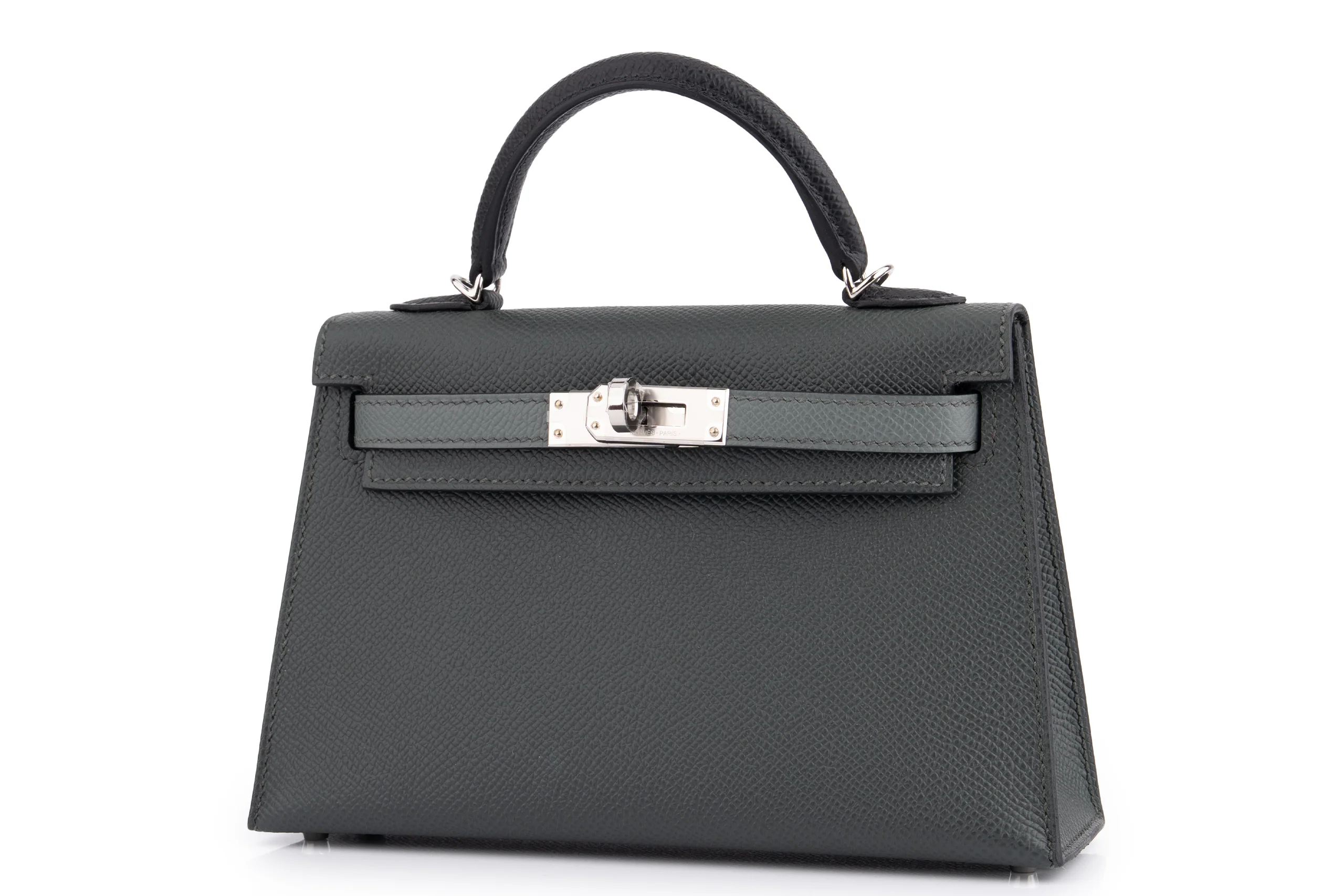 Hermès  Mini Kelly		Epsom Tri Colour	Noir/vert Mangrove/Vert Amande	PHW - Image 2