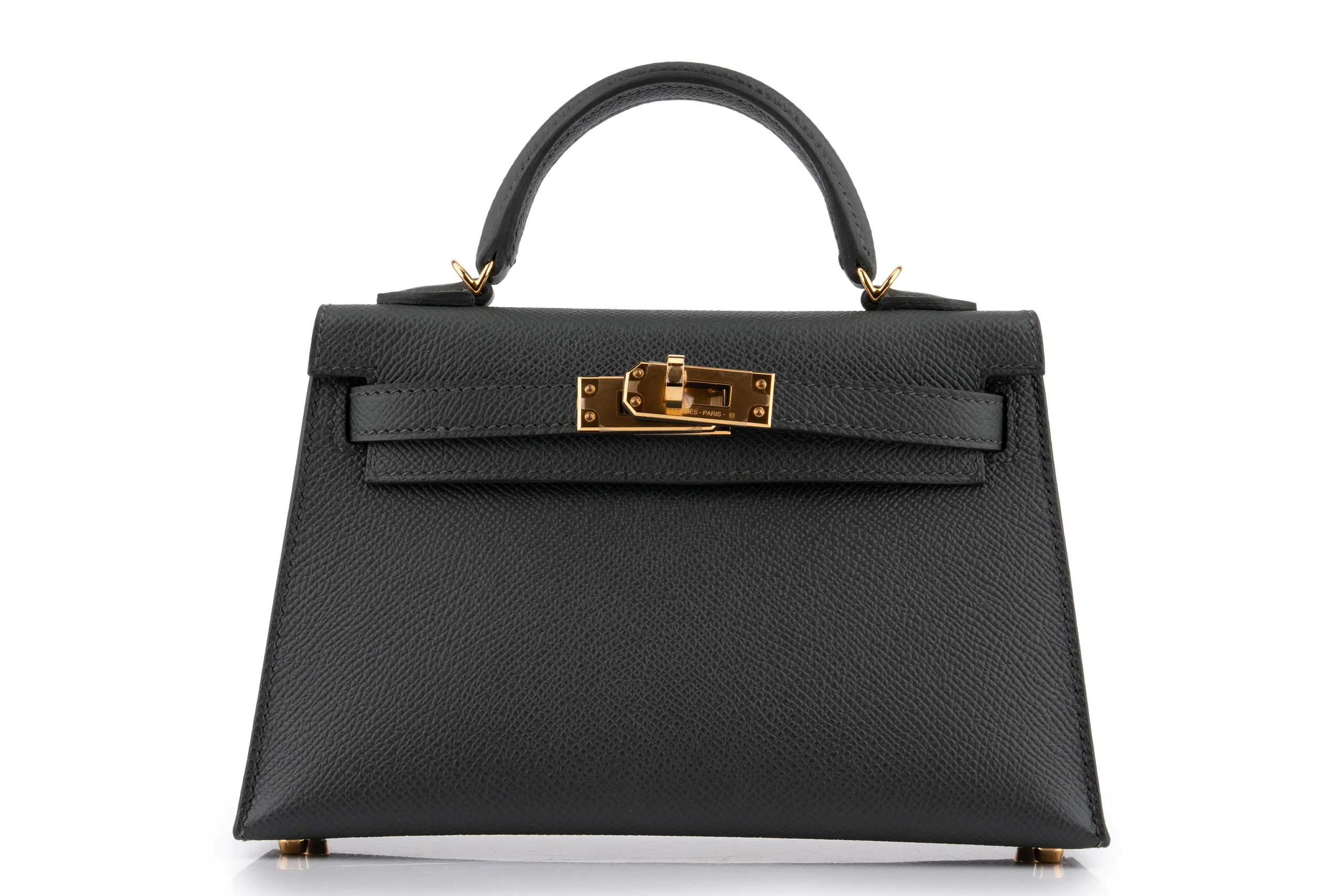 Hermès Mini Kelly		Epsom 	Vert Mangrove 	GHW