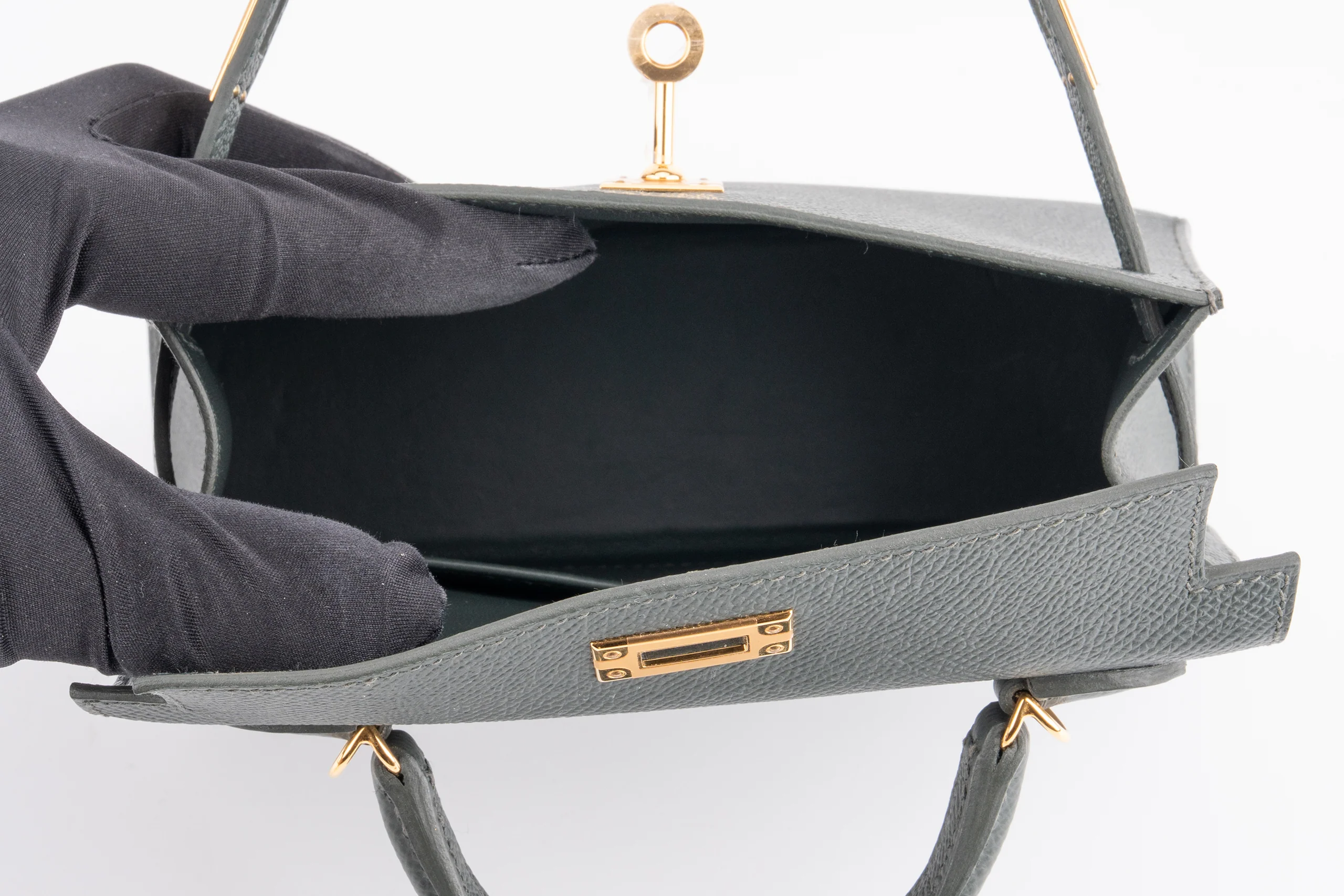 Hermès Mini Kelly		Epsom 	Vert Mangrove 	GHW - Image 10