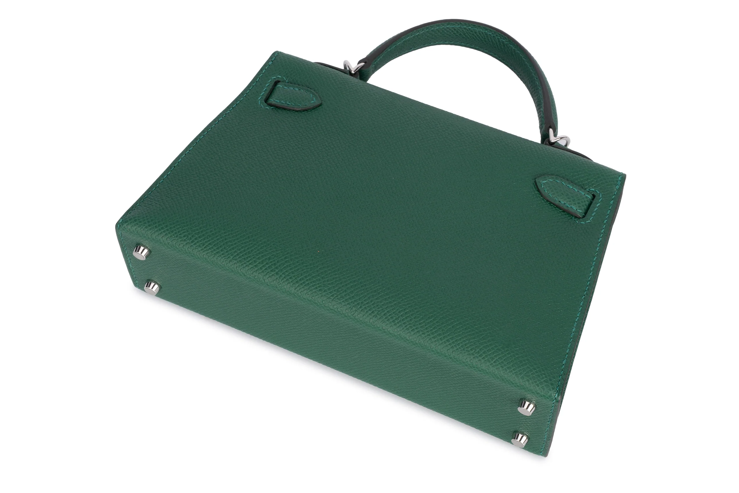 Hermès Mini Kelly		Epsom	Vert Muyen	Electrum	Hardware - Image 11