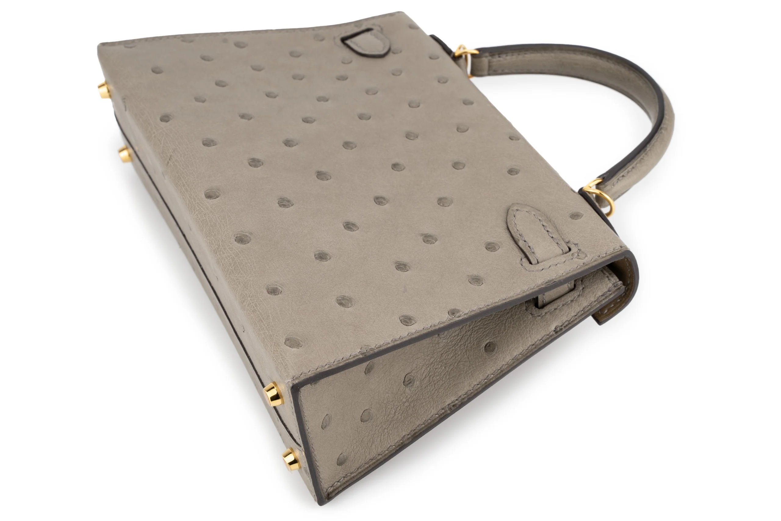 Hermès Mini Kelly Exotic Ostrich GHW - Image 10