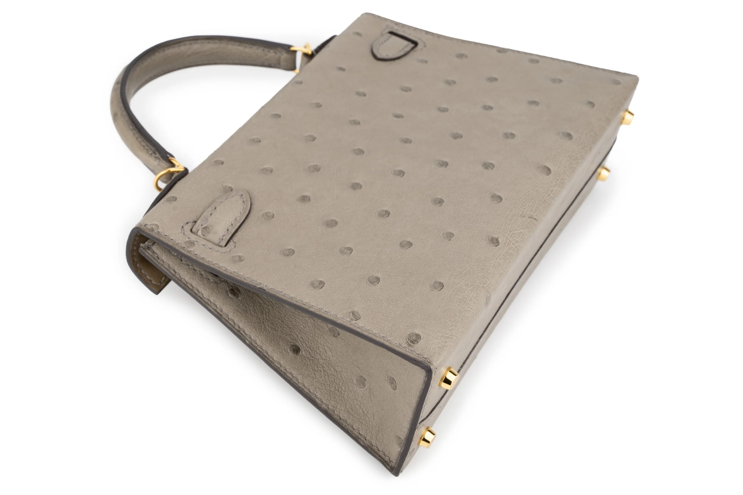 Hermès Mini Kelly Exotic Ostrich GHW - Image 11