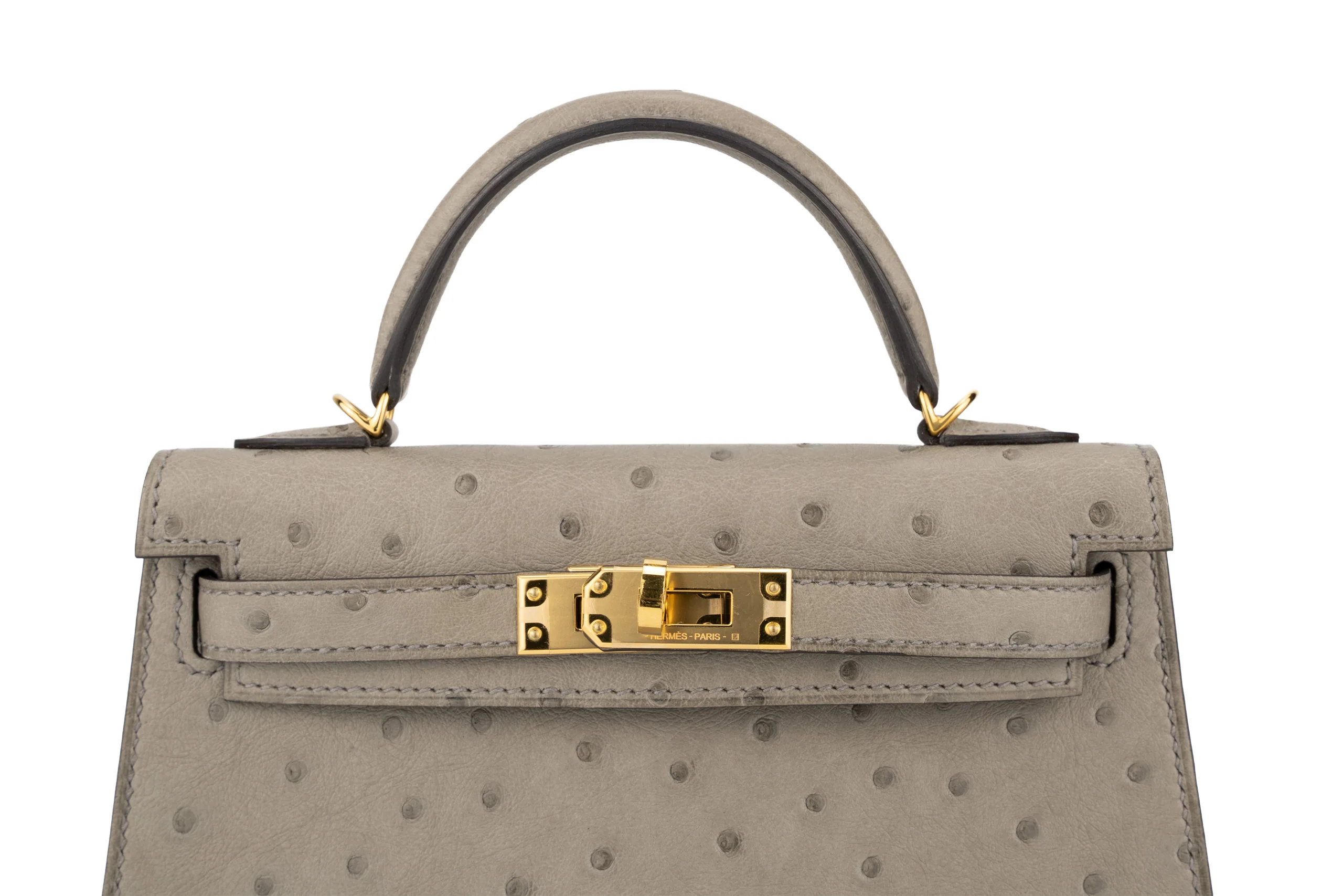 Hermès Mini Kelly Exotic Ostrich GHW - Image 6