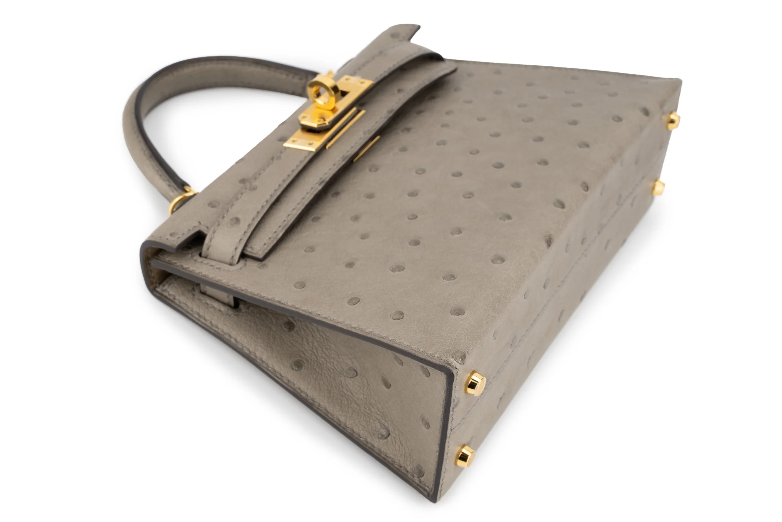 Hermès Mini Kelly Exotic Ostrich GHW - Image 9
