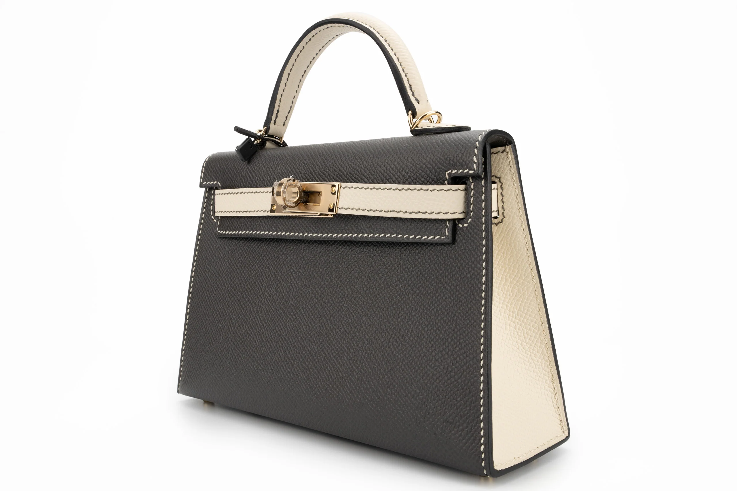 Hermès Mini Kelly HSS Epsom Craie/Graphite PBHW - Image 2