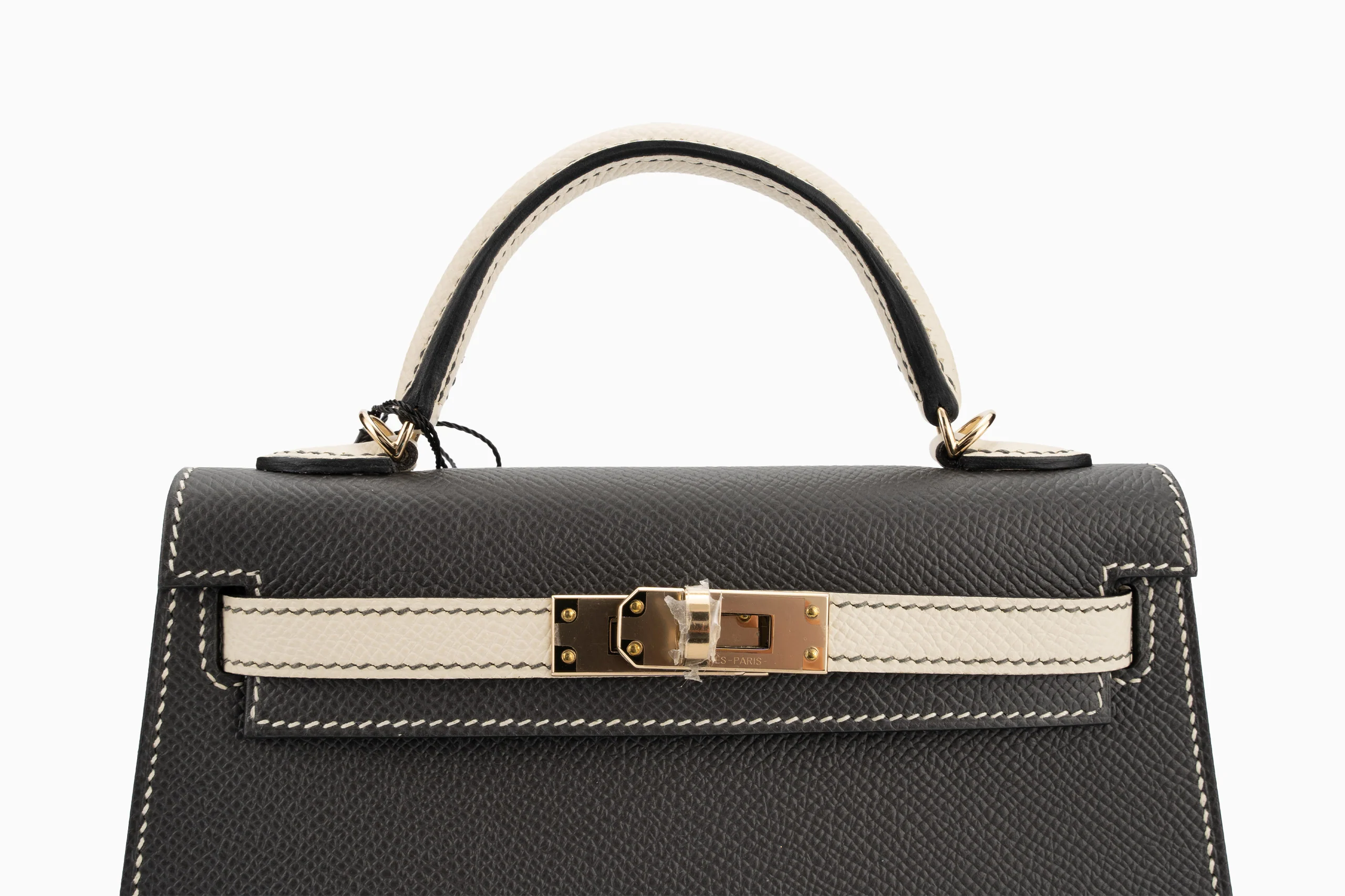 Hermès Mini Kelly HSS Epsom Craie/Graphite PBHW - Image 6