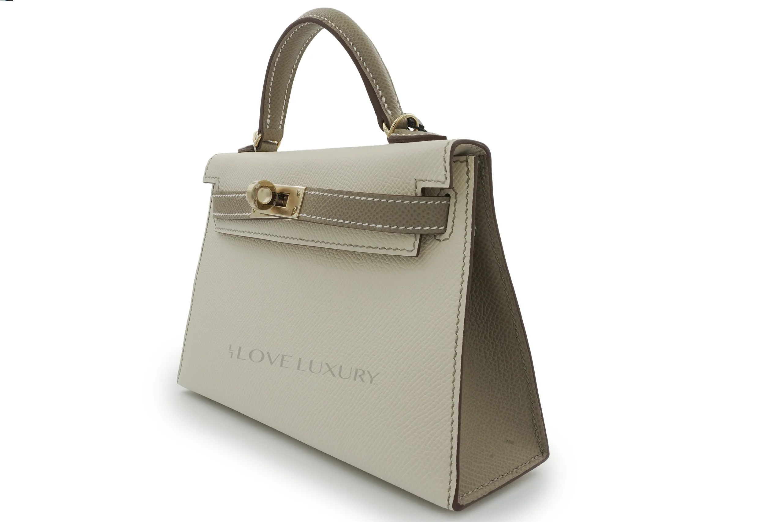 Hermès Mini Kelly HSS Epsom Craie Gris Asphalt PBHW - Image 2