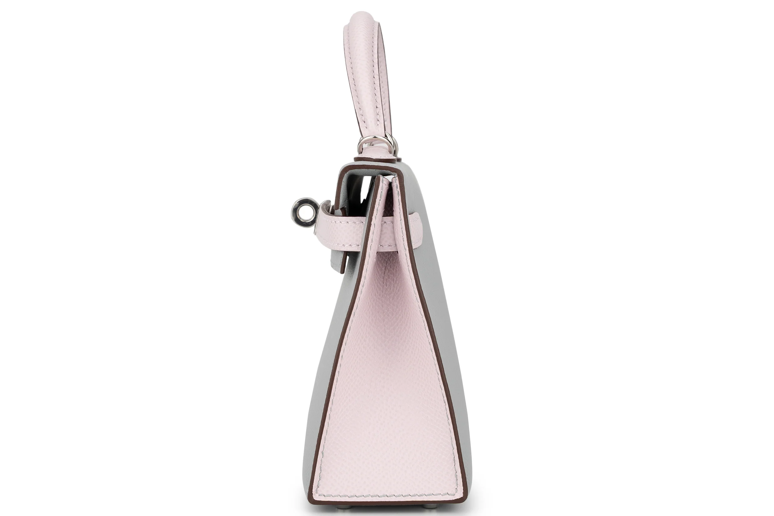 Hermès Mini Kelly Hss Epsom Gris Mouette/Mauve Pale PBHW - Image 3
