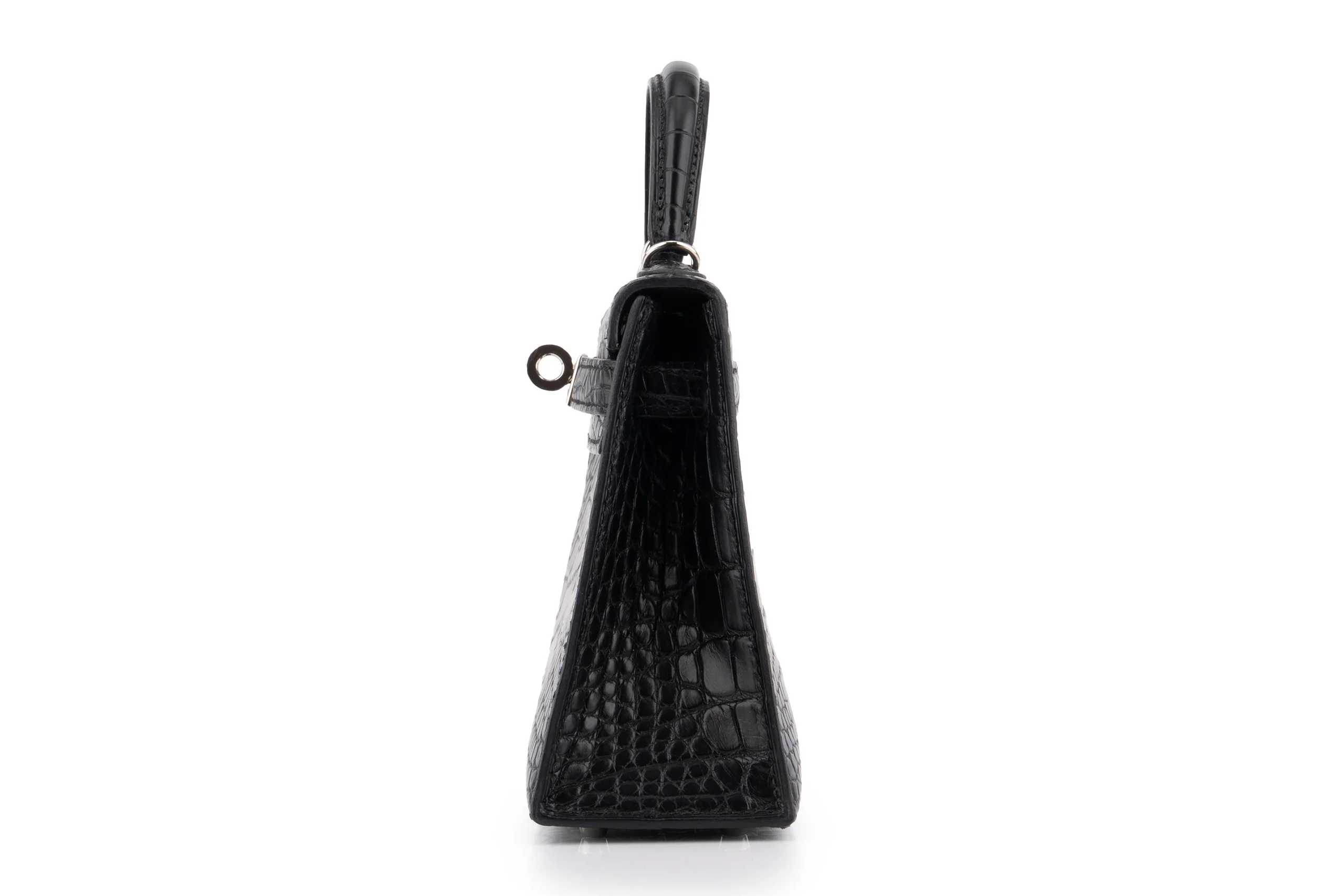 Hermès Mini Kelly			Matt Alligator 	Noir	GHW - Image 3