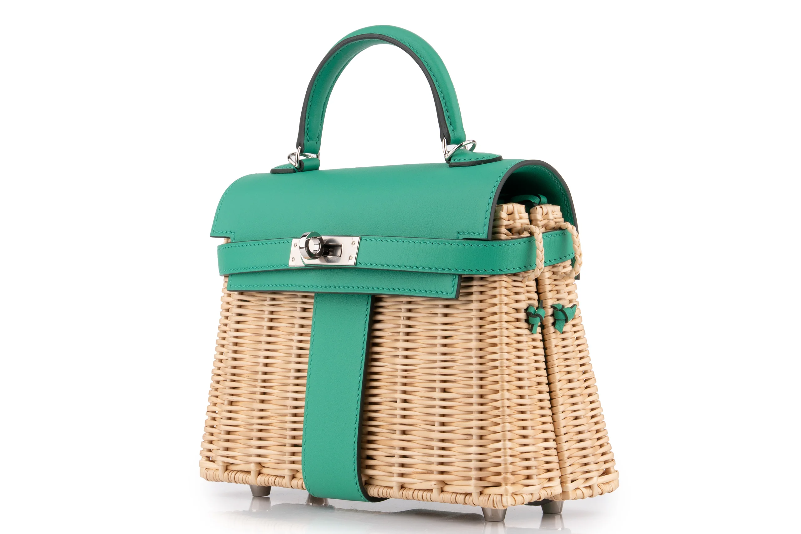Hermès Mini Kelly Picnic			Vert Comic	PHW - Image 2