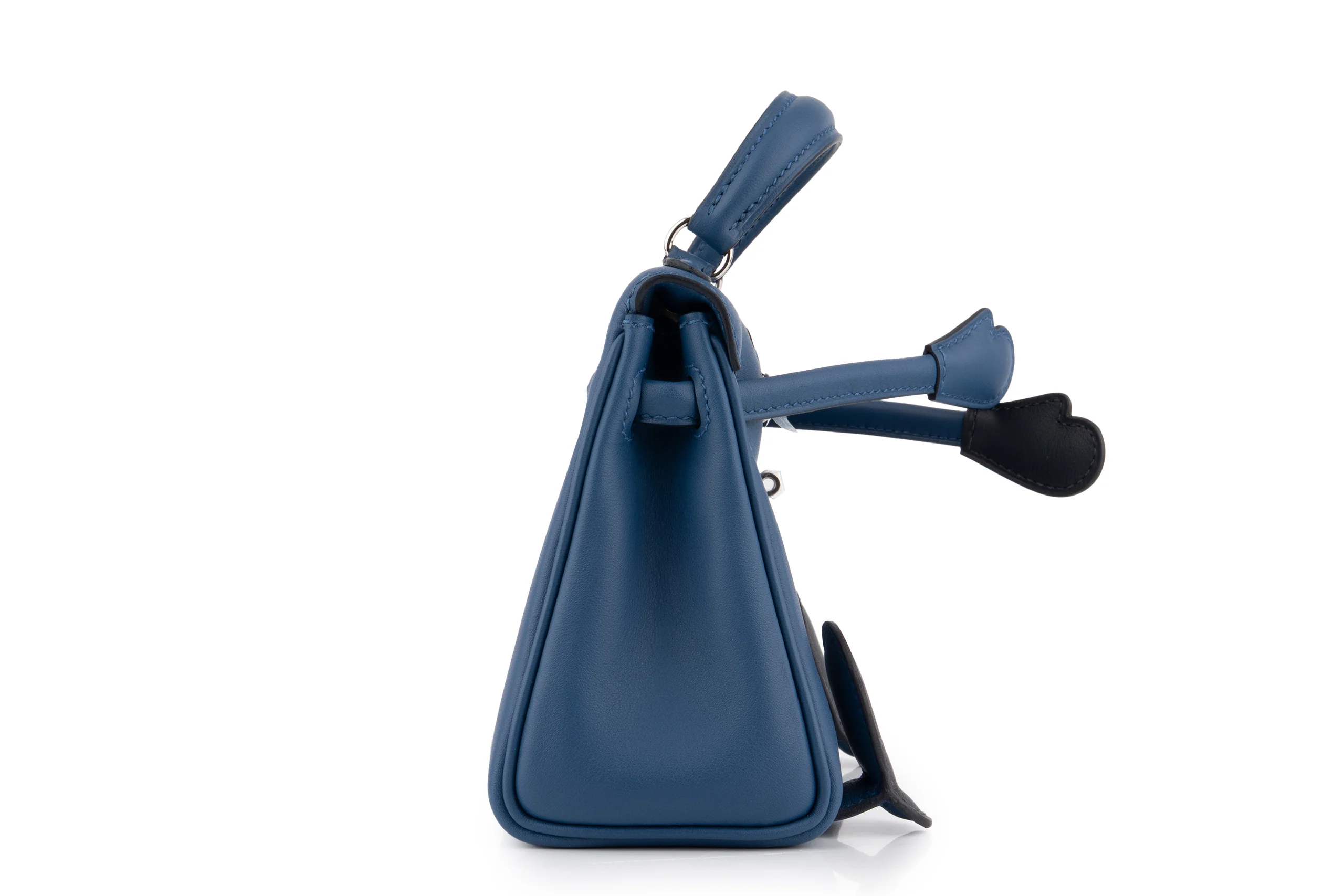 Hermès Mini Kelly Doll		Swift 	Blue Tie 	PHW - Image 5