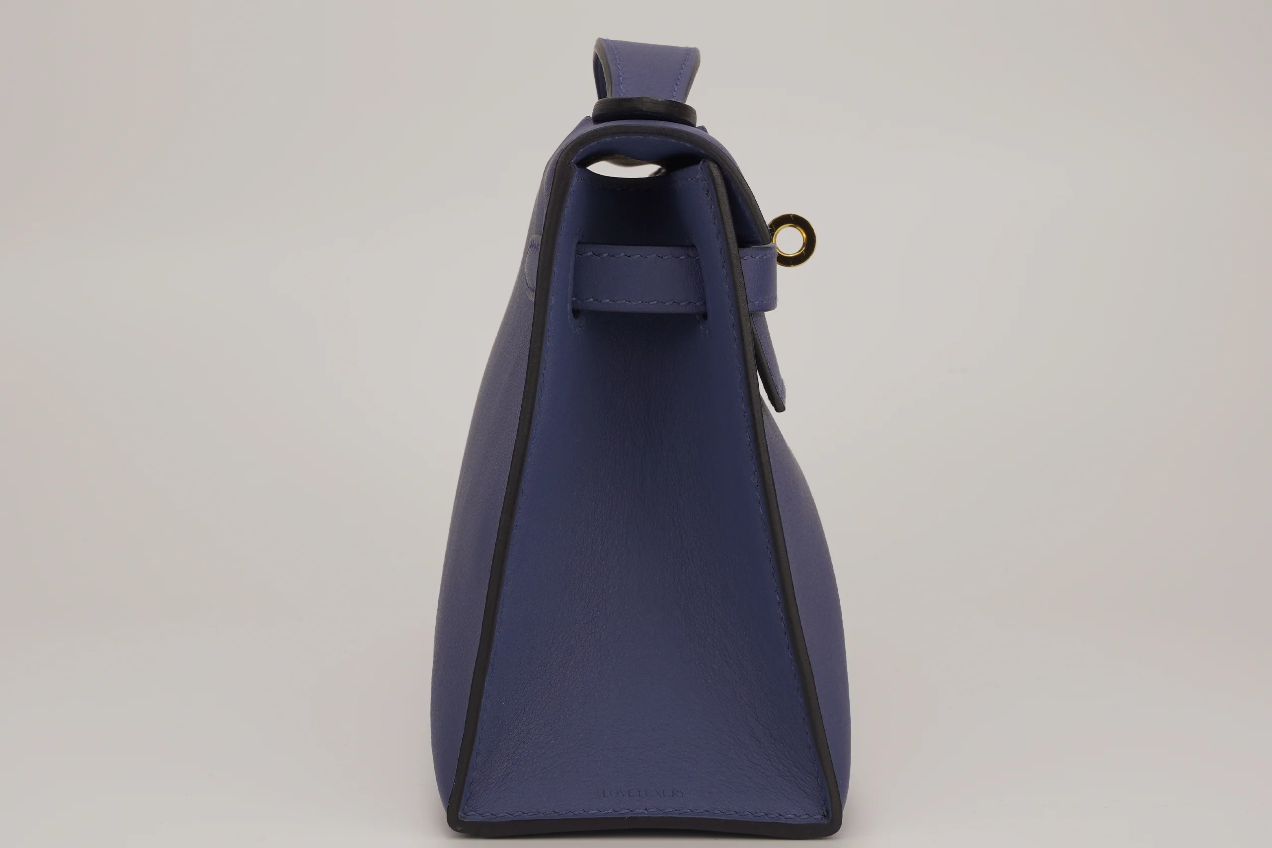 Hermès Mini Kelly Pochette Swift Blue Nuit GHW - Image 5