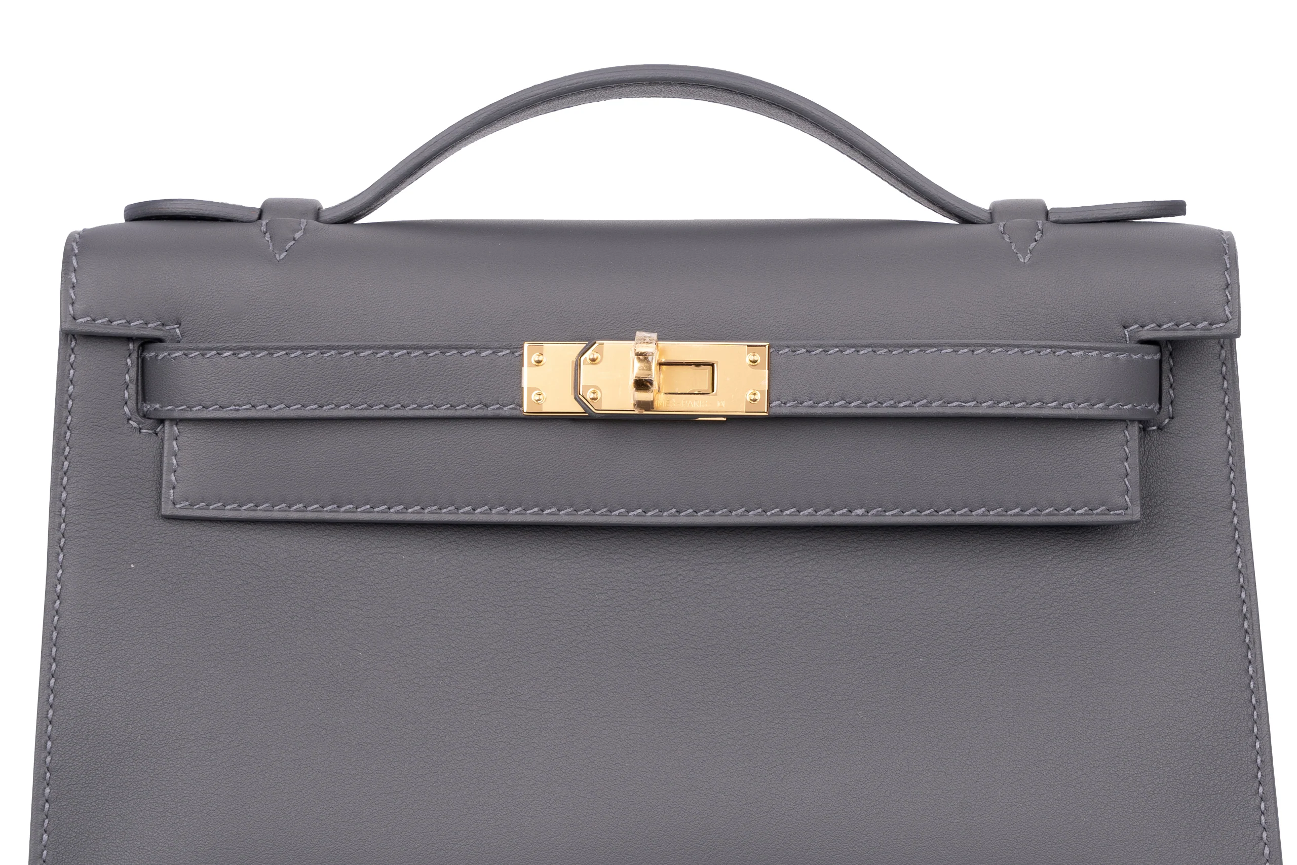 Hermès Mini Kelly Pochette		Swift Calf Skin	Ardoise	GHW - Image 7
