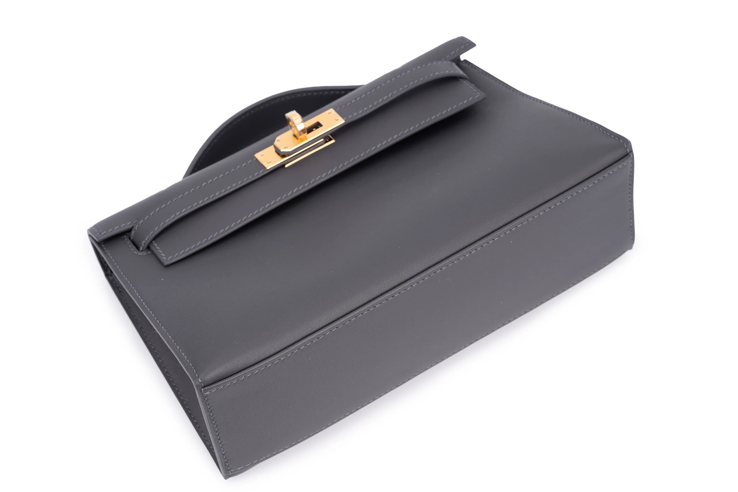 Hermès Mini Kelly Pochette		Swift Calf Skin	Ardoise	GHW - Image 8