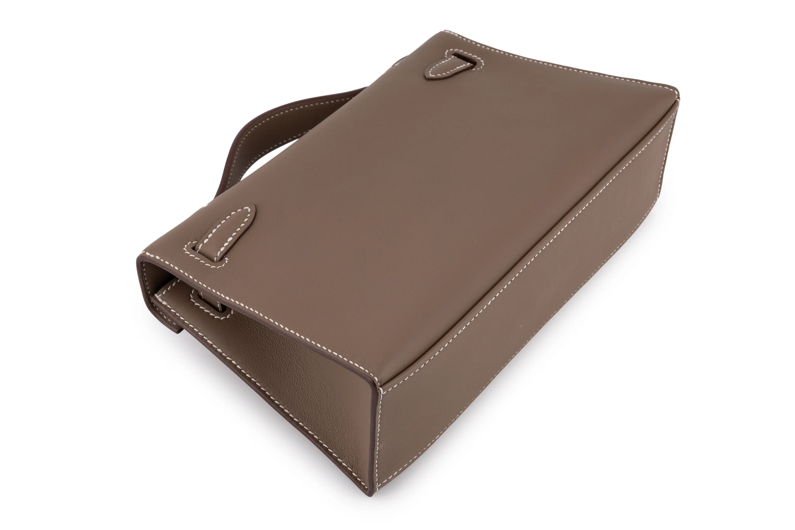 Hermès Mini Kelly Pochette		Swift Calf Skin	Etoupe	GHW - Image 11
