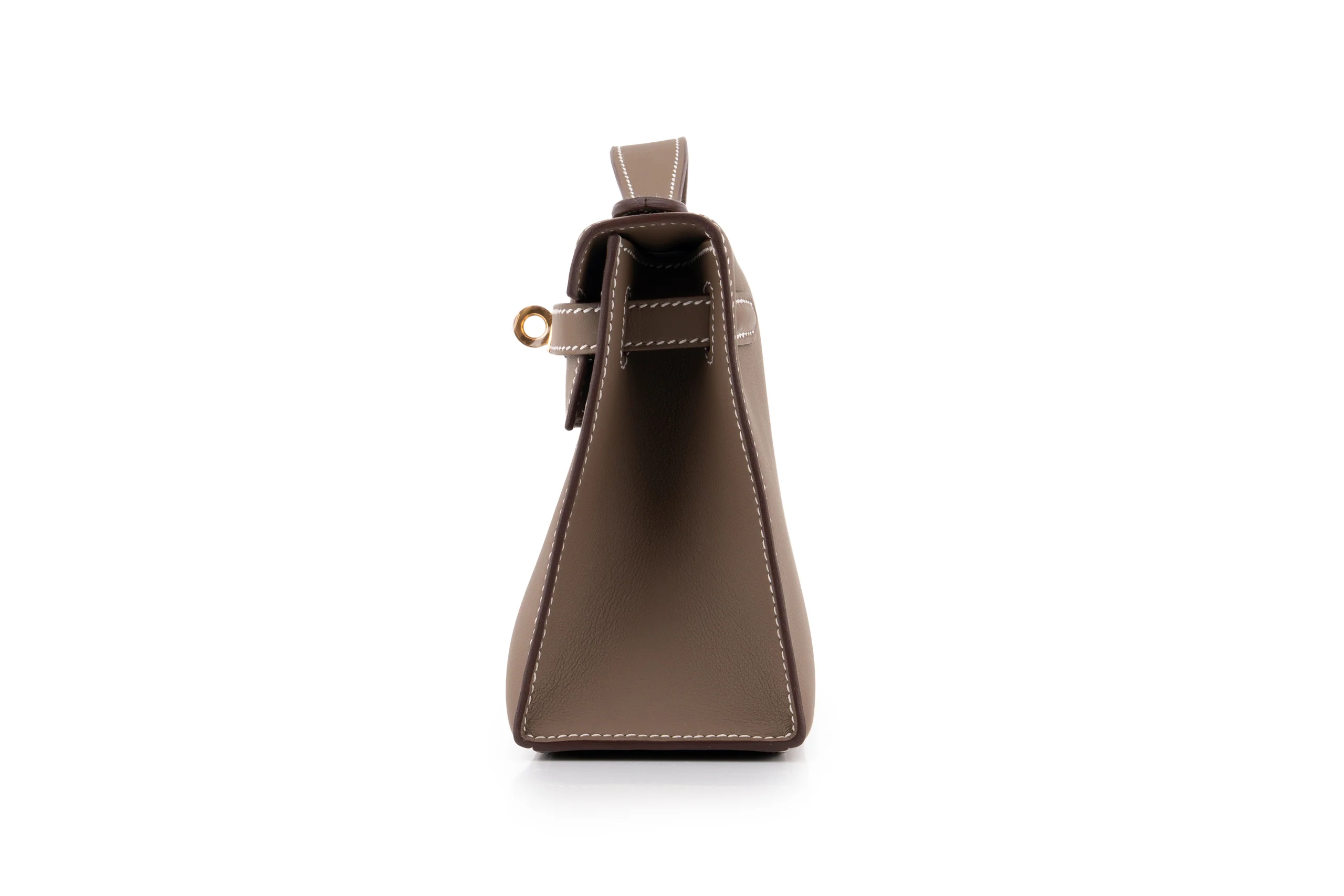 Hermès Mini Kelly Pochette		Swift Calf Skin	Etoupe	GHW - Image 3
