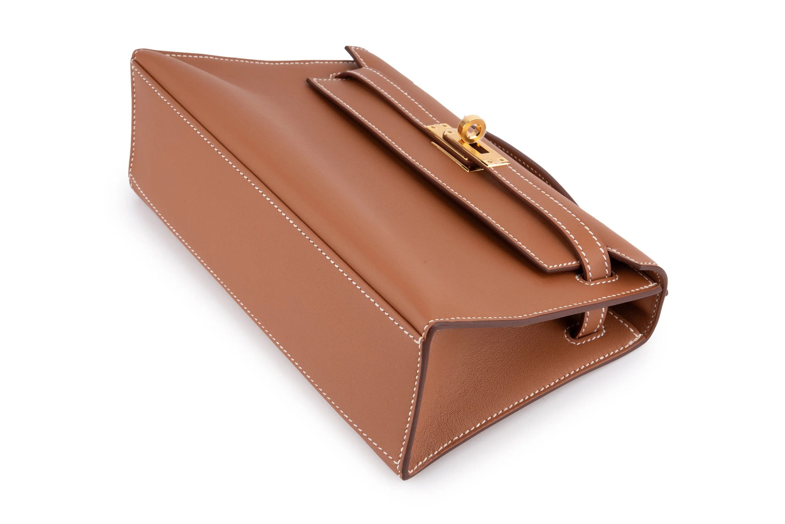 Hermès Mini Kelly Pochette Swift  Gold GHW - Image 8