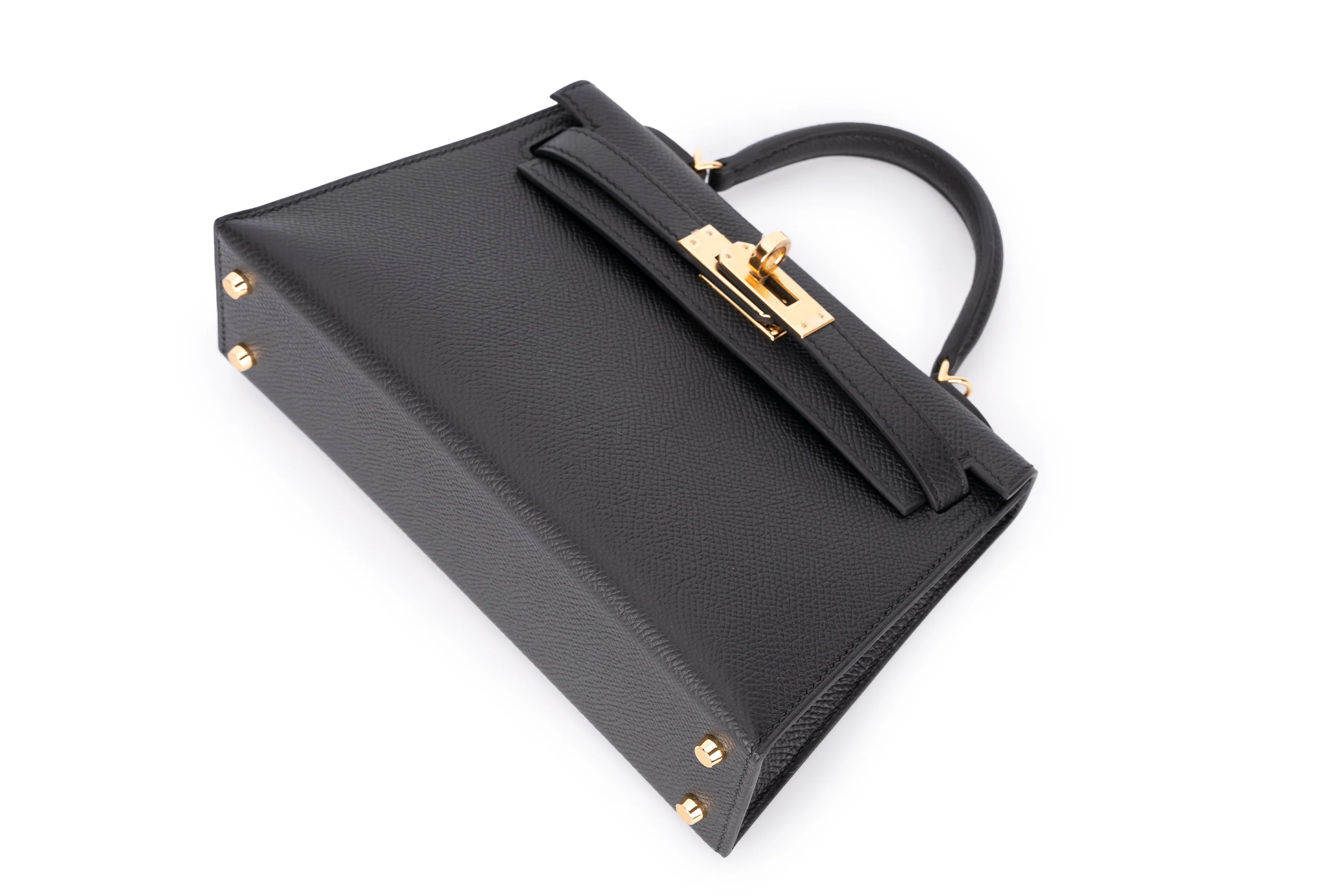 Hermès Mini Kelly Sellier Epsom Black GHW - Image 8