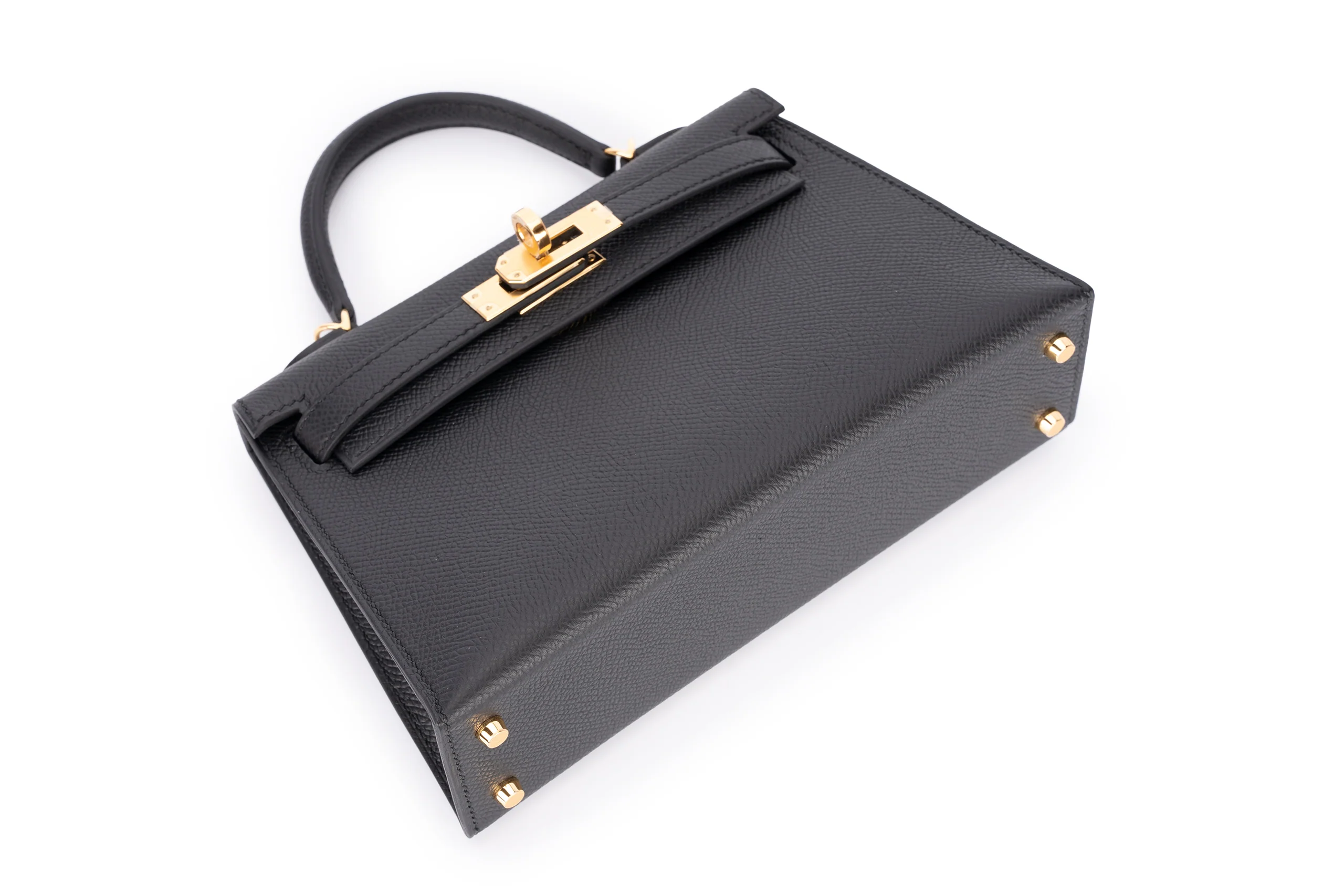 Hermès Mini Kelly Sellier Epsom Black GHW - Image 9