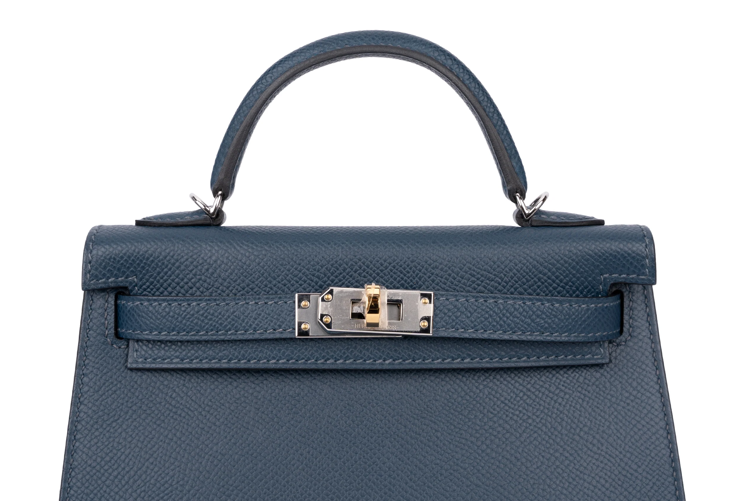 Hermès  Mini Kelly	Sellier	Epsom	Bleu De Prusse 	Electrum SGHW - Image 7
