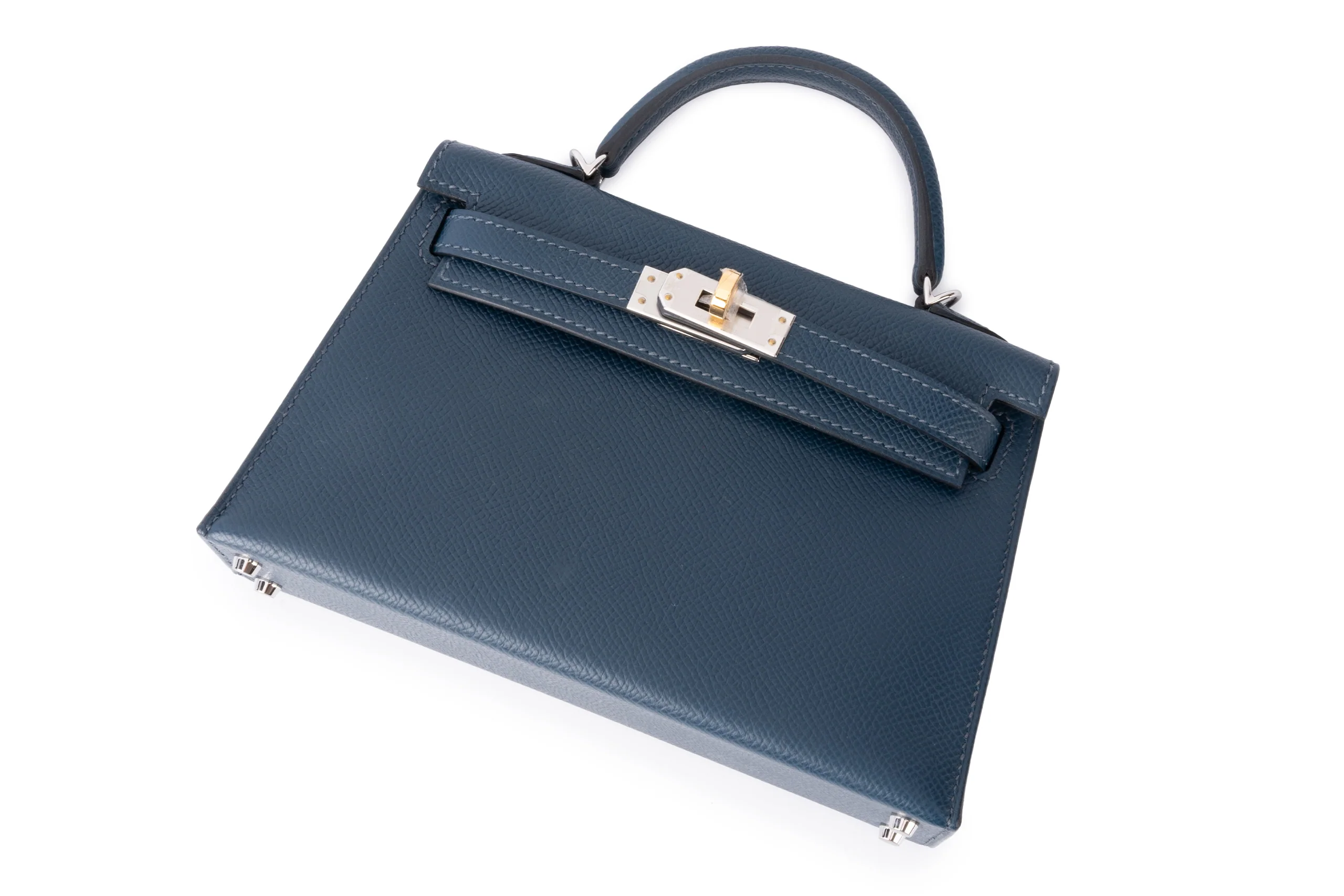 Hermès  Mini Kelly	Sellier	Epsom	Bleu De Prusse 	Electrum SGHW - Image 8