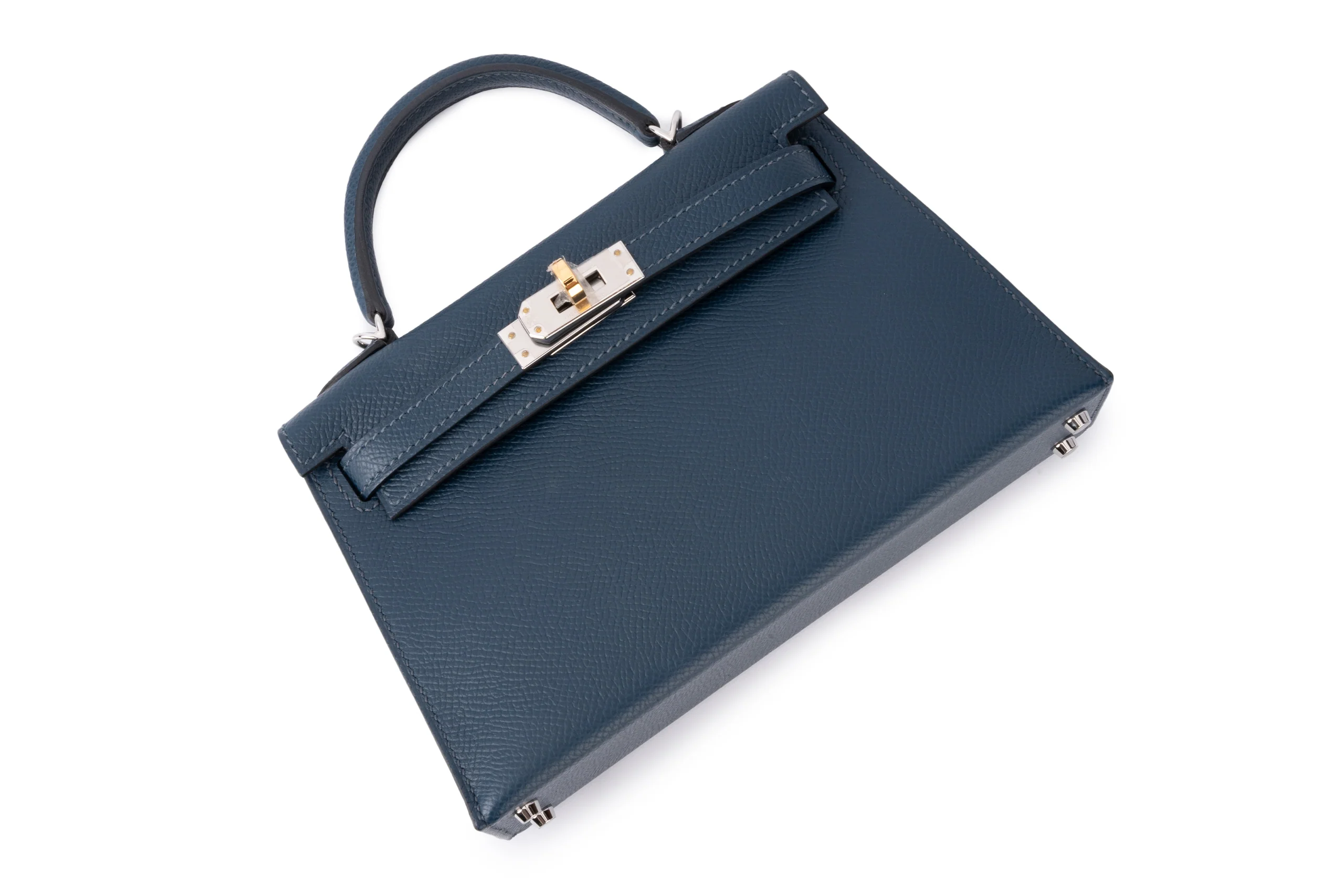 Hermès  Mini Kelly	Sellier	Epsom	Bleu De Prusse 	Electrum SGHW - Image 9