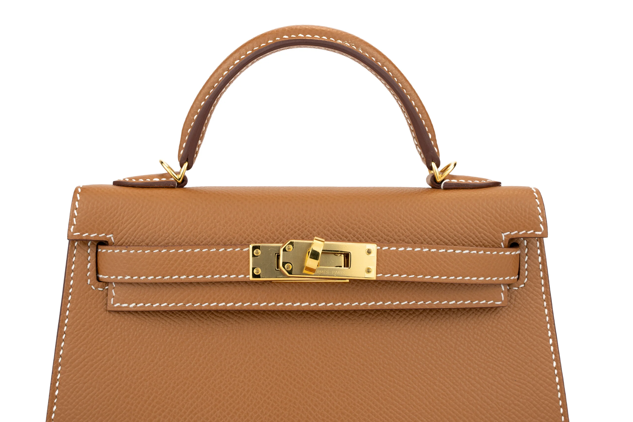 Hermès Mini Kelly Sellier Epsom Gold GHW - Image 6