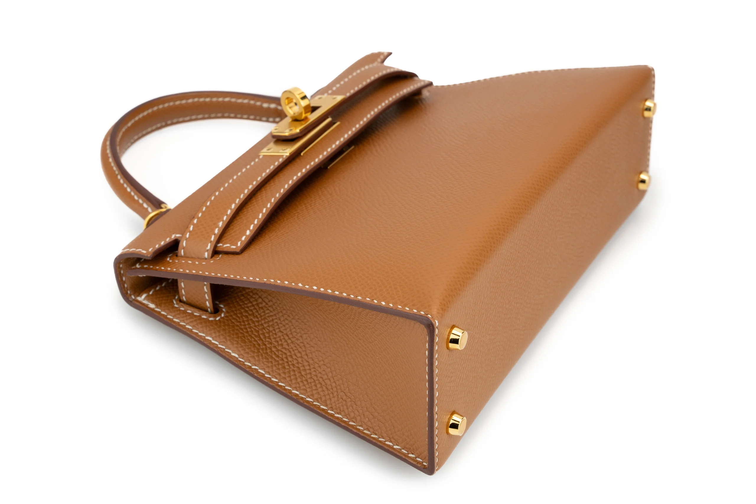 Hermès Mini Kelly Sellier Epsom Gold GHW - Image 8