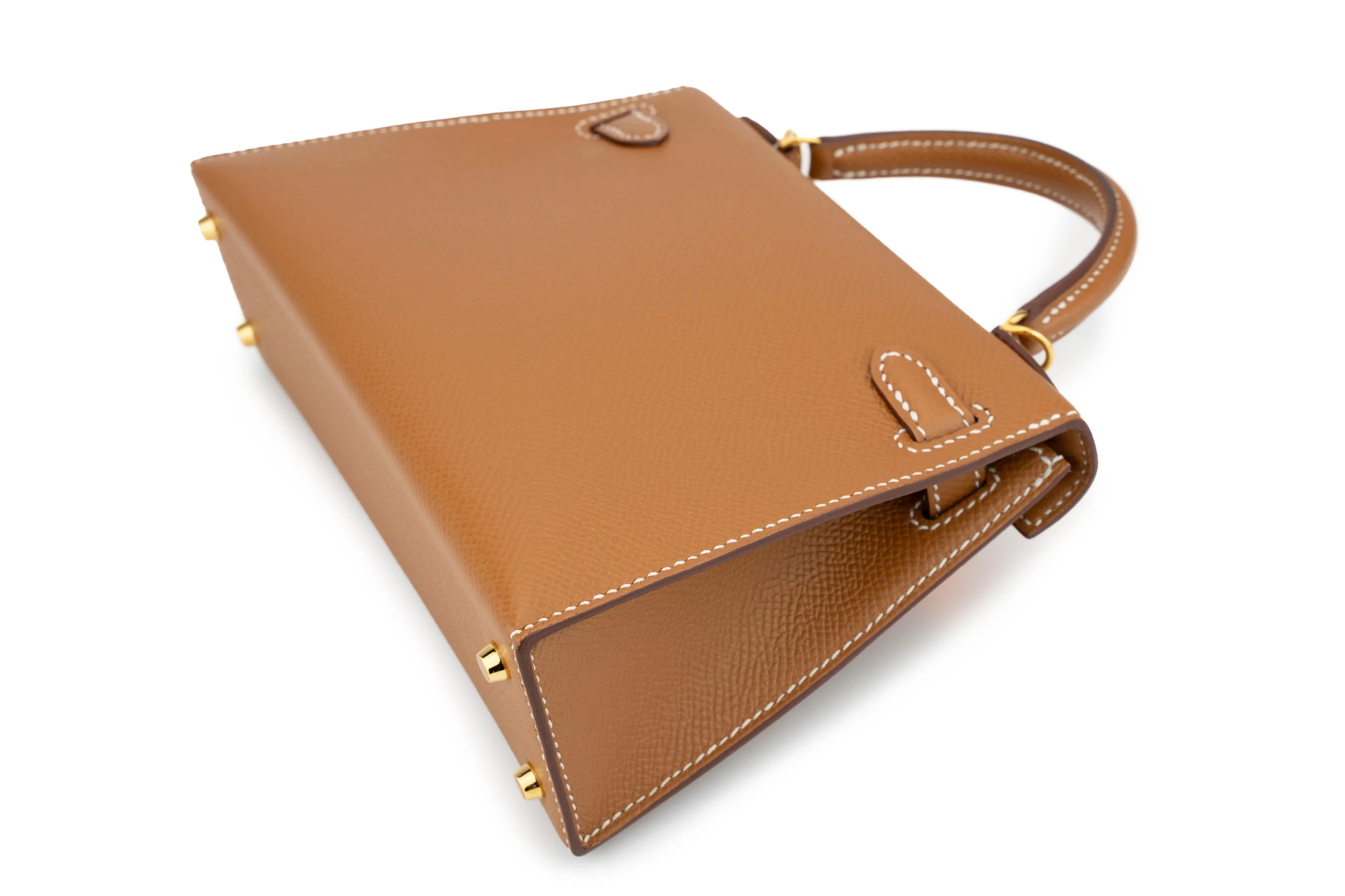 Hermès Mini Kelly Sellier Epsom Gold GHW - Image 9