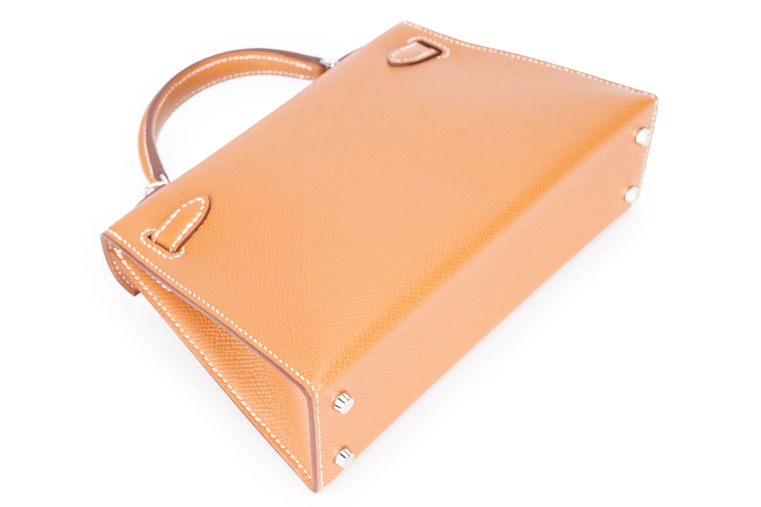 Hermès Mini Kelly Sellier Epsom Gold PHW - Image 10