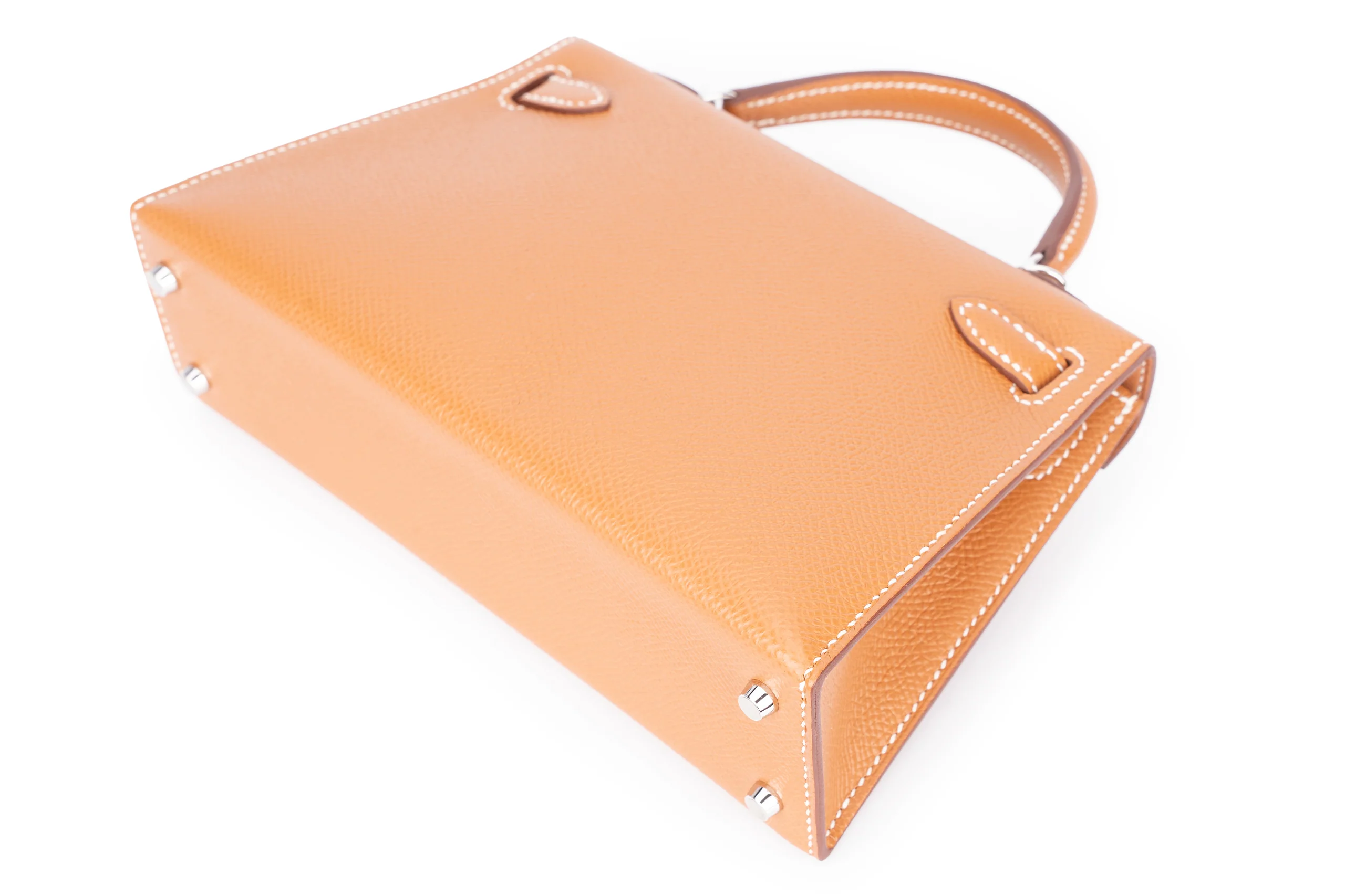 Hermès Mini Kelly Sellier Epsom Gold PHW - Image 11