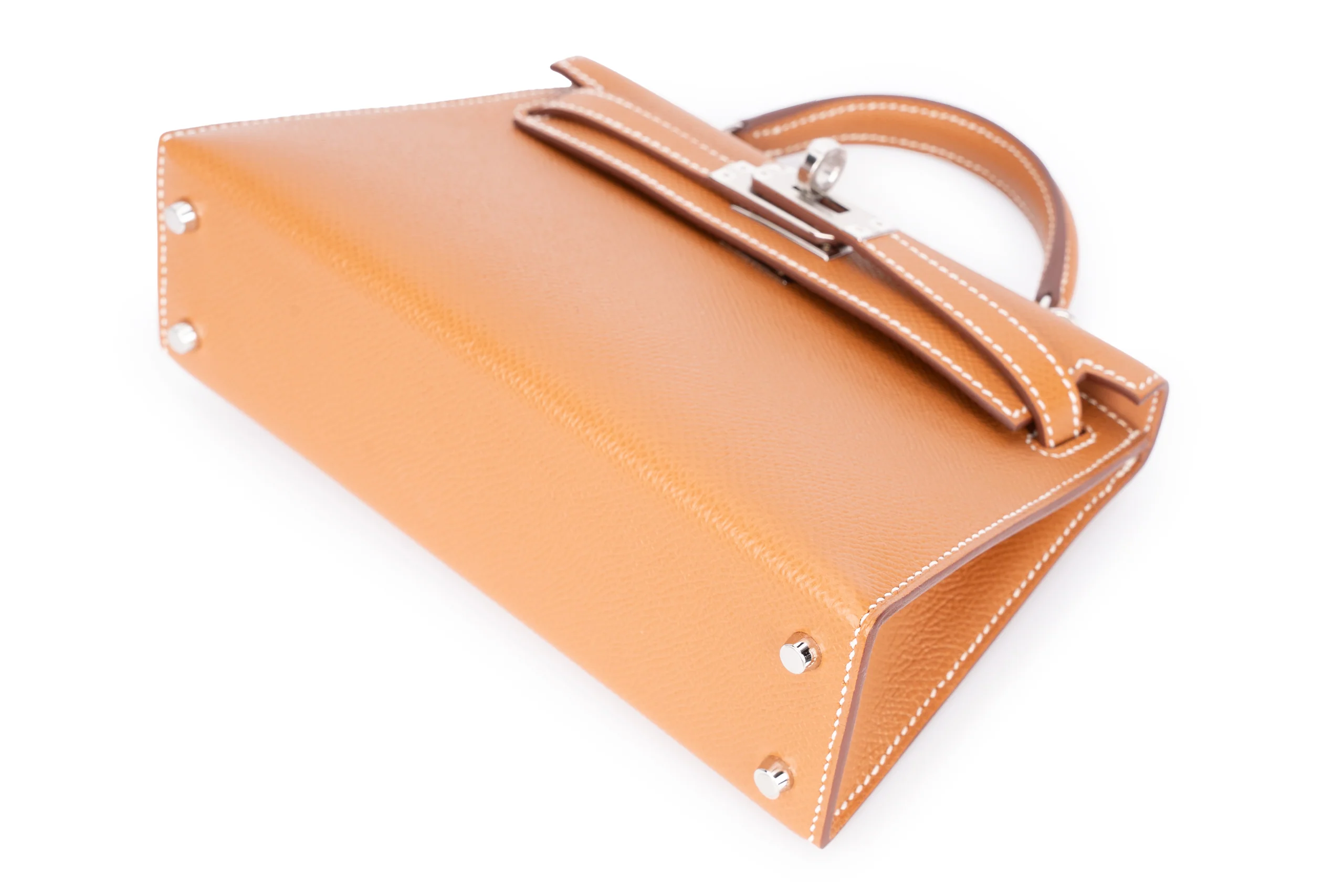 Hermès Mini Kelly Sellier Epsom Gold PHW - Image 8