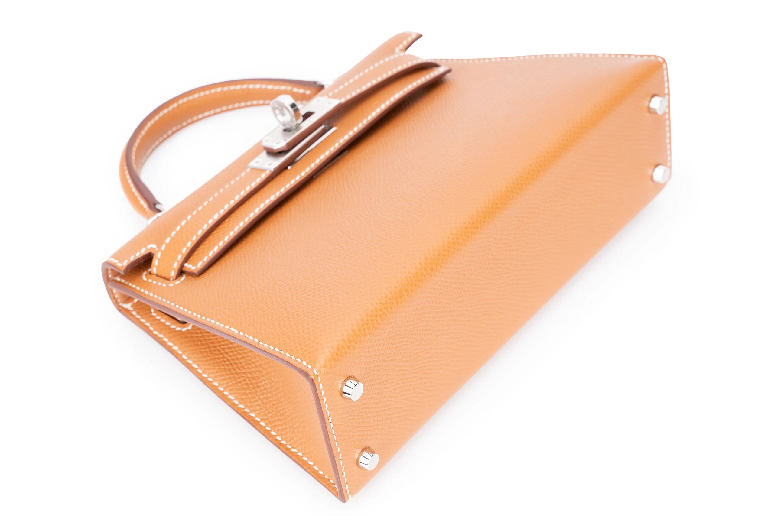 Hermès Mini Kelly Sellier Epsom Gold PHW - Image 9