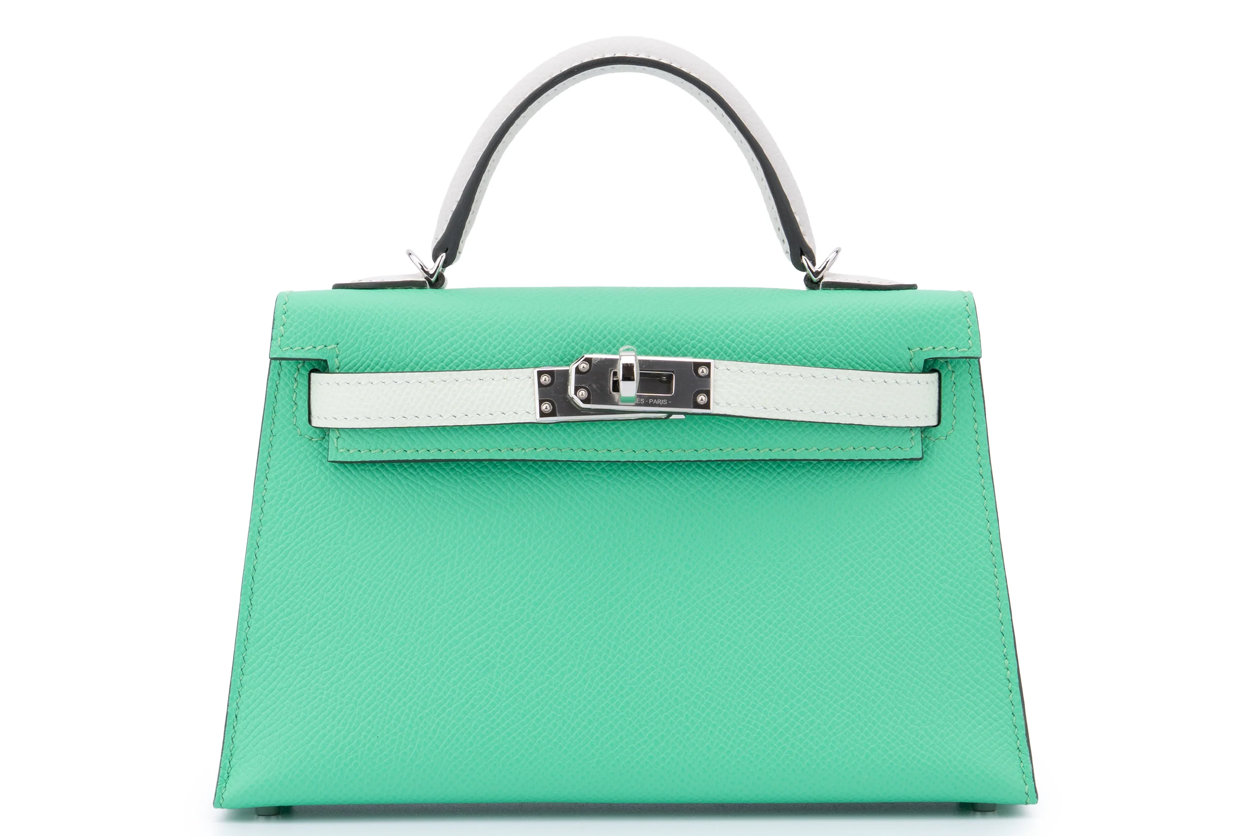 Hermès Mini Kelly	Tri Colour	Epsom	Vert Comic / Vert Fizz / Gris Perle	PHW