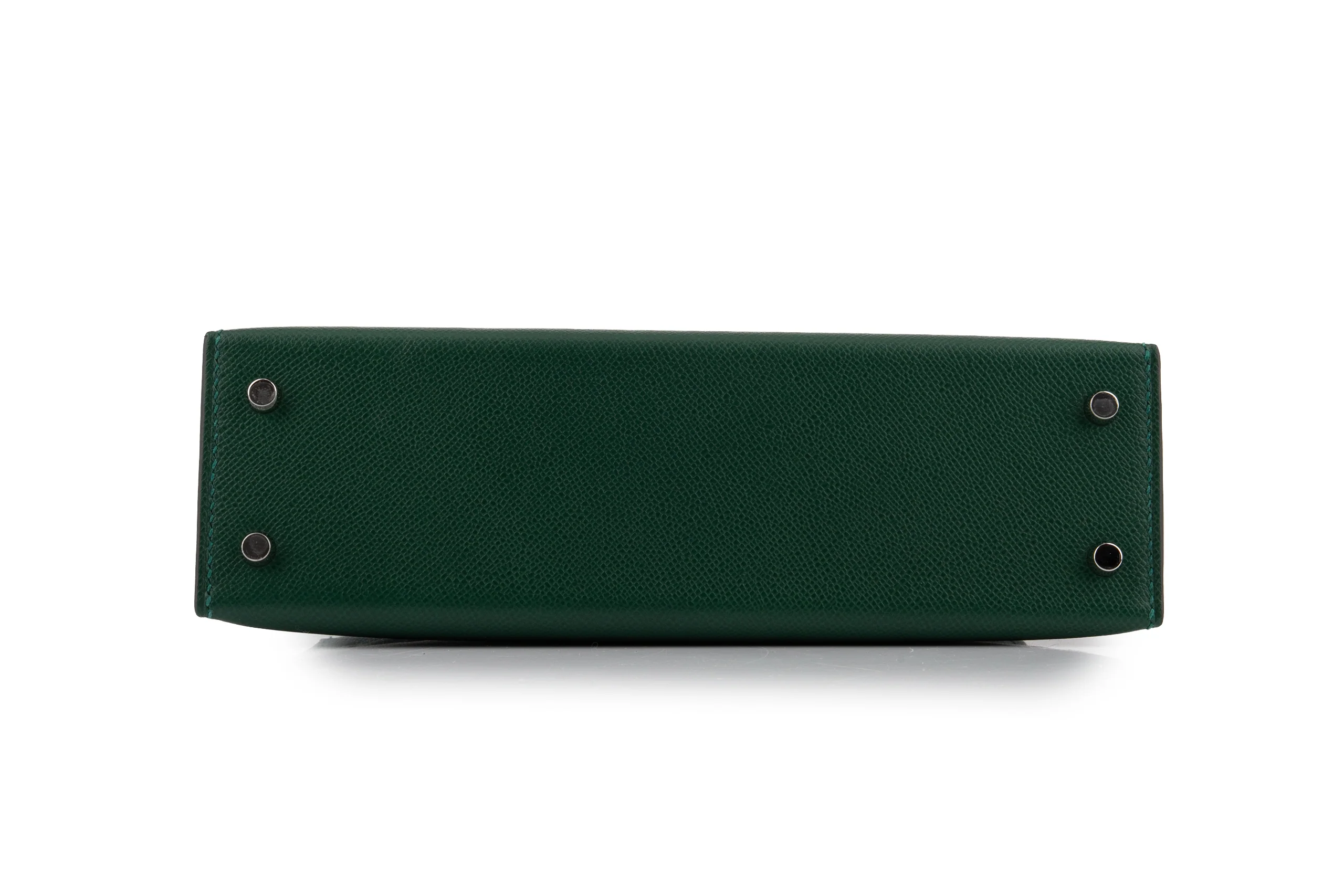 Hermès Mini Kelly 		Veau Madame 	Vert Moyen 	PHW - Image 8
