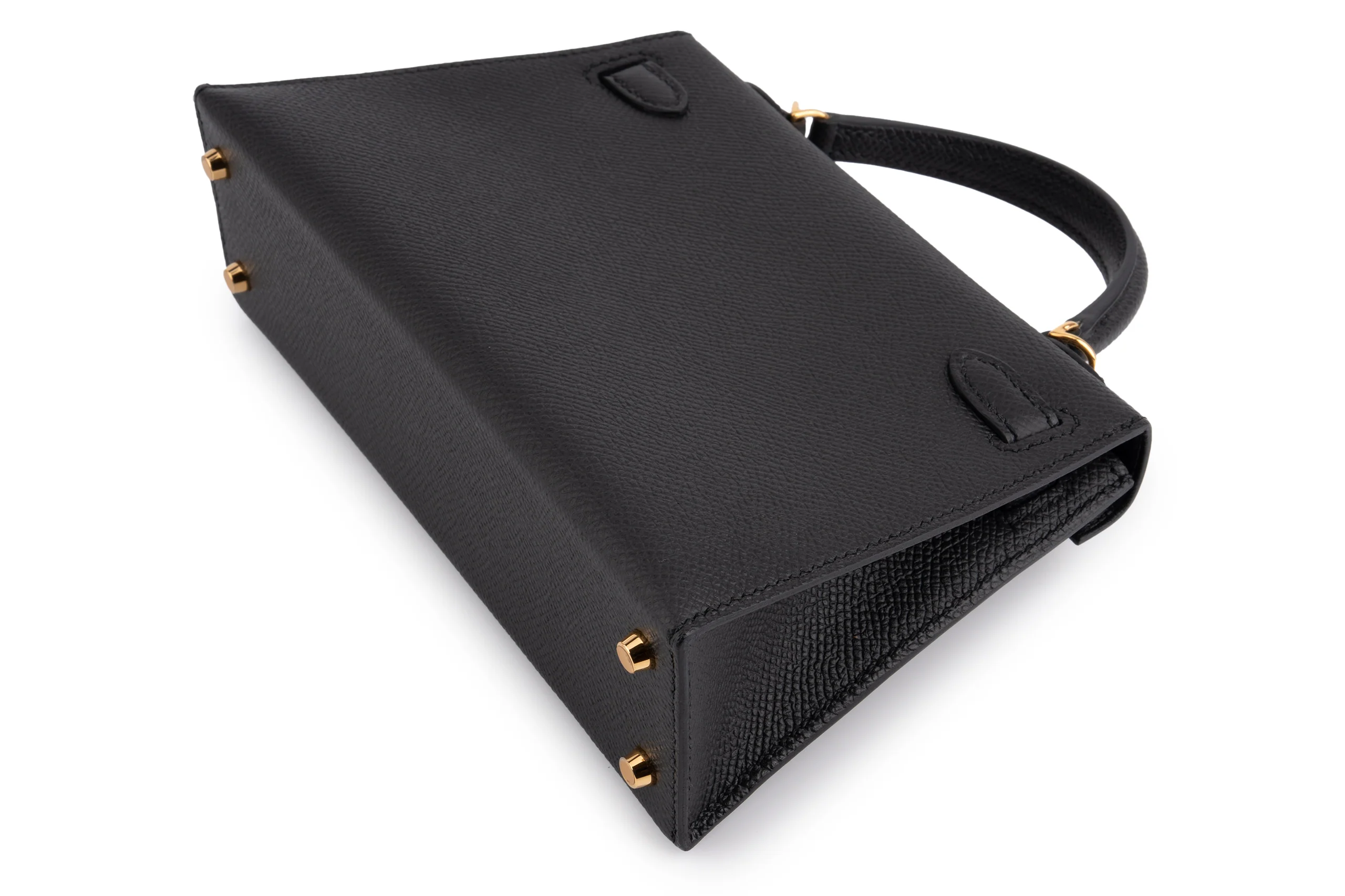 Hermès Mini Kelly Epsom	Noir 	GHW - Image 10