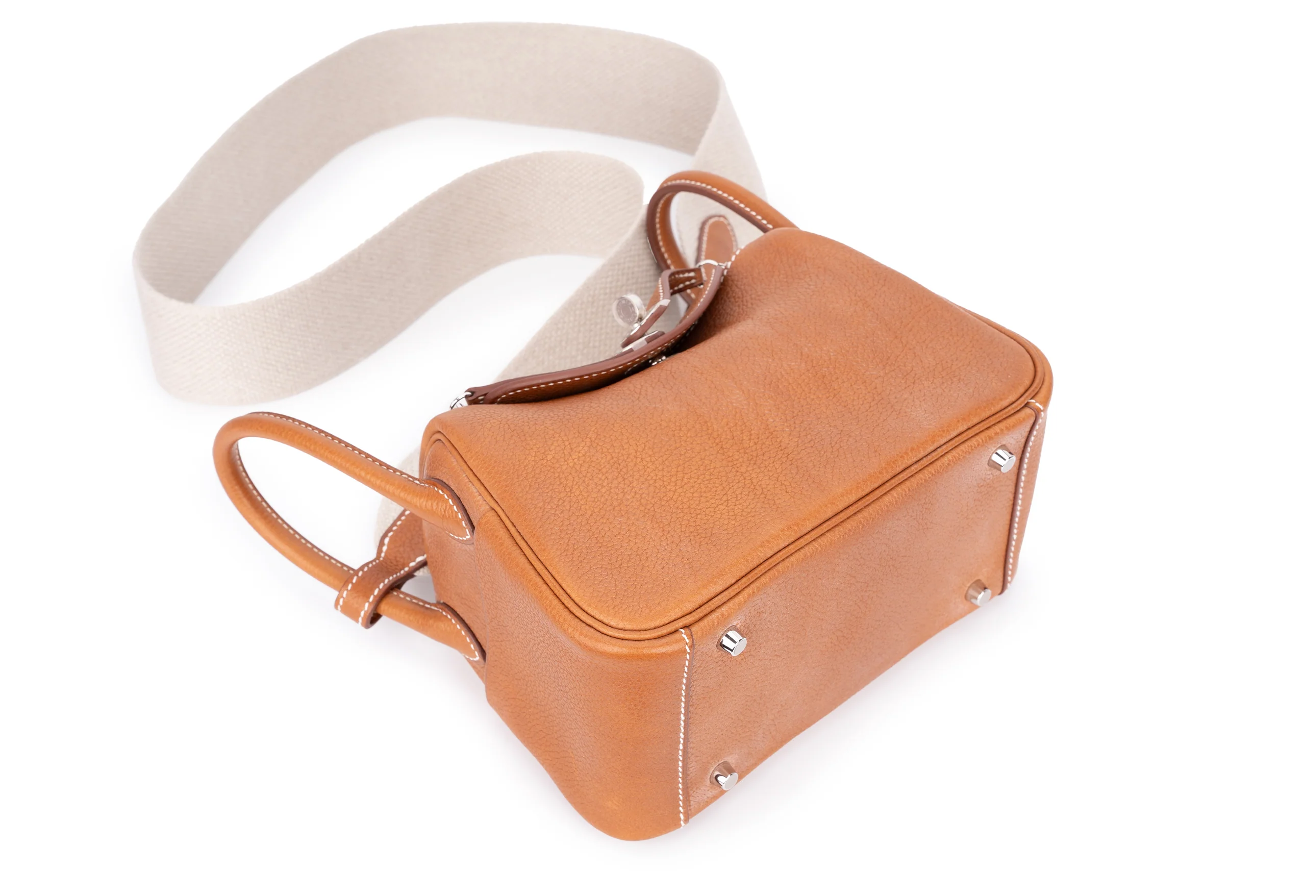 Hermès Mini Lindy Barenia FBG Calfskin PHW - Image 10