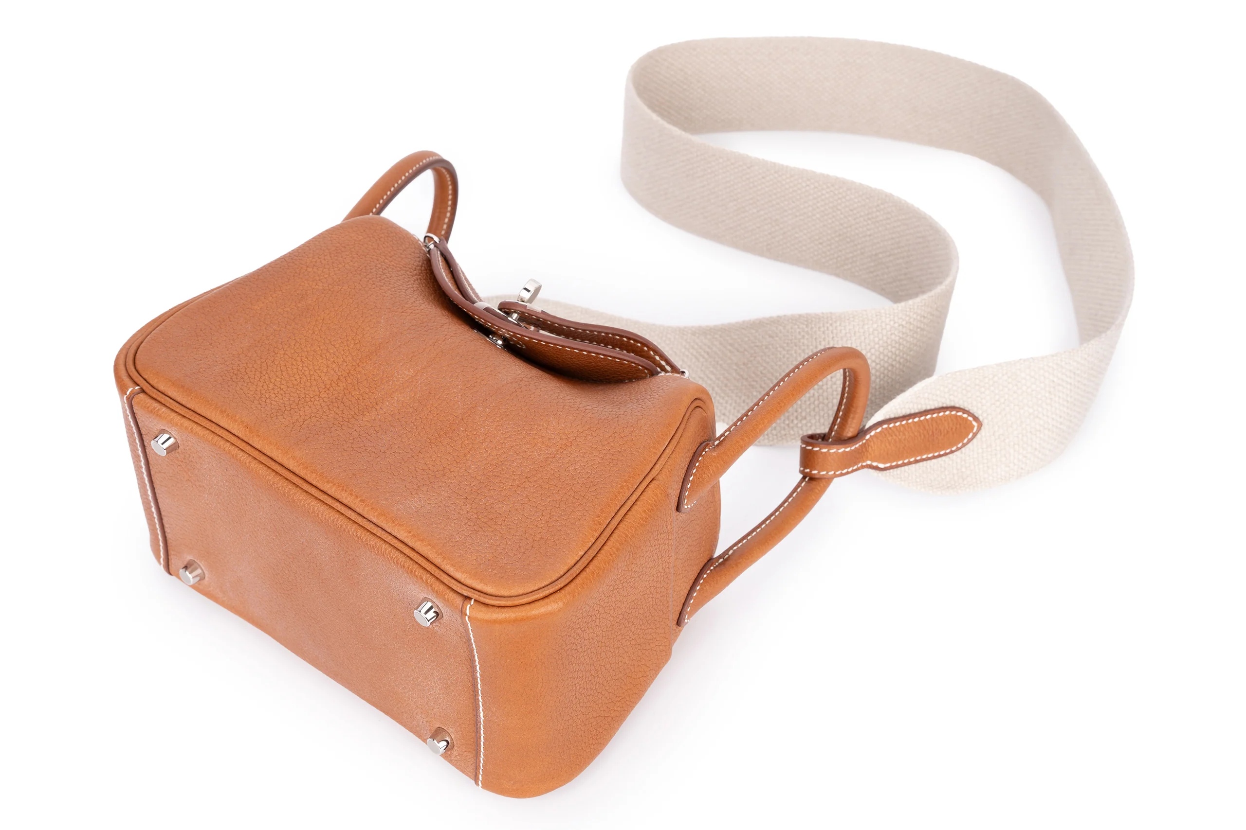 Hermès Mini Lindy Barenia FBG Calfskin PHW - Image 8