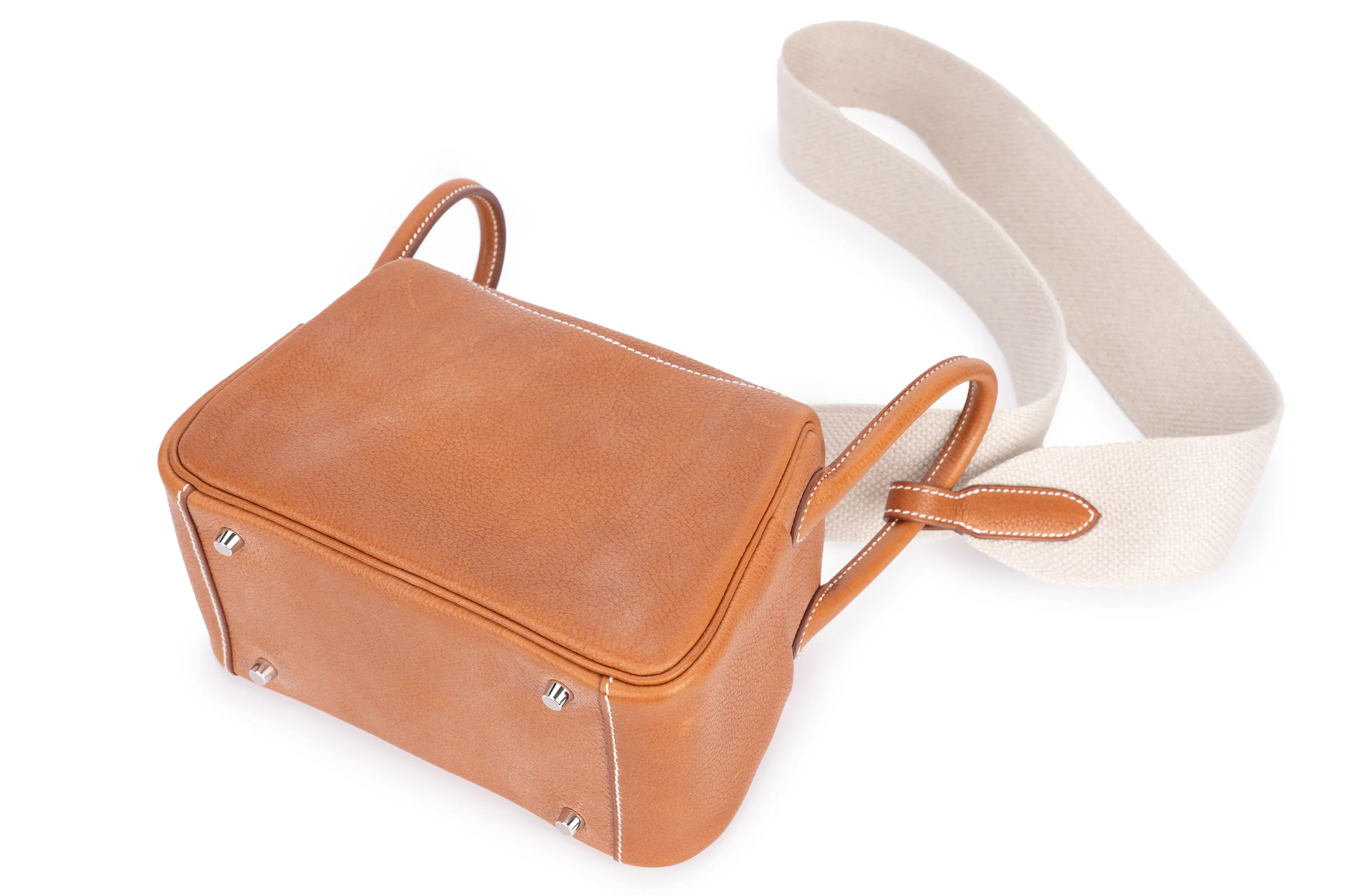 Hermès Mini Lindy Barenia FBG Calfskin PHW - Image 9